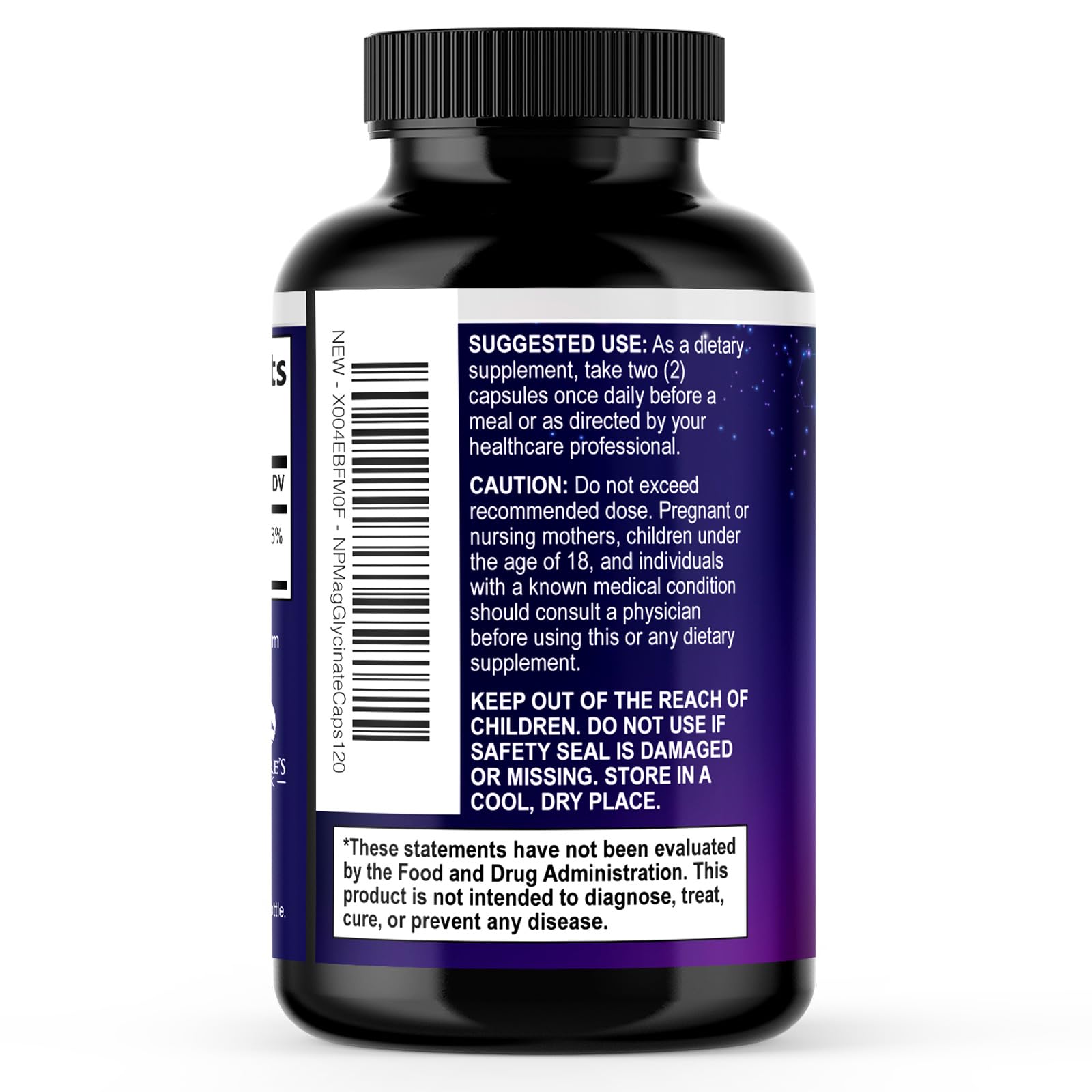 Magnesium Glycinate Capsules 1000mg Per Serving - Pure & Chelated for Max Absorption - Supports Muscle, Nerve & Heart Health, Sleep Support - Magnesium Supplement for Whole Body Support - 120 Capsules Nature's Peak Au supplements
