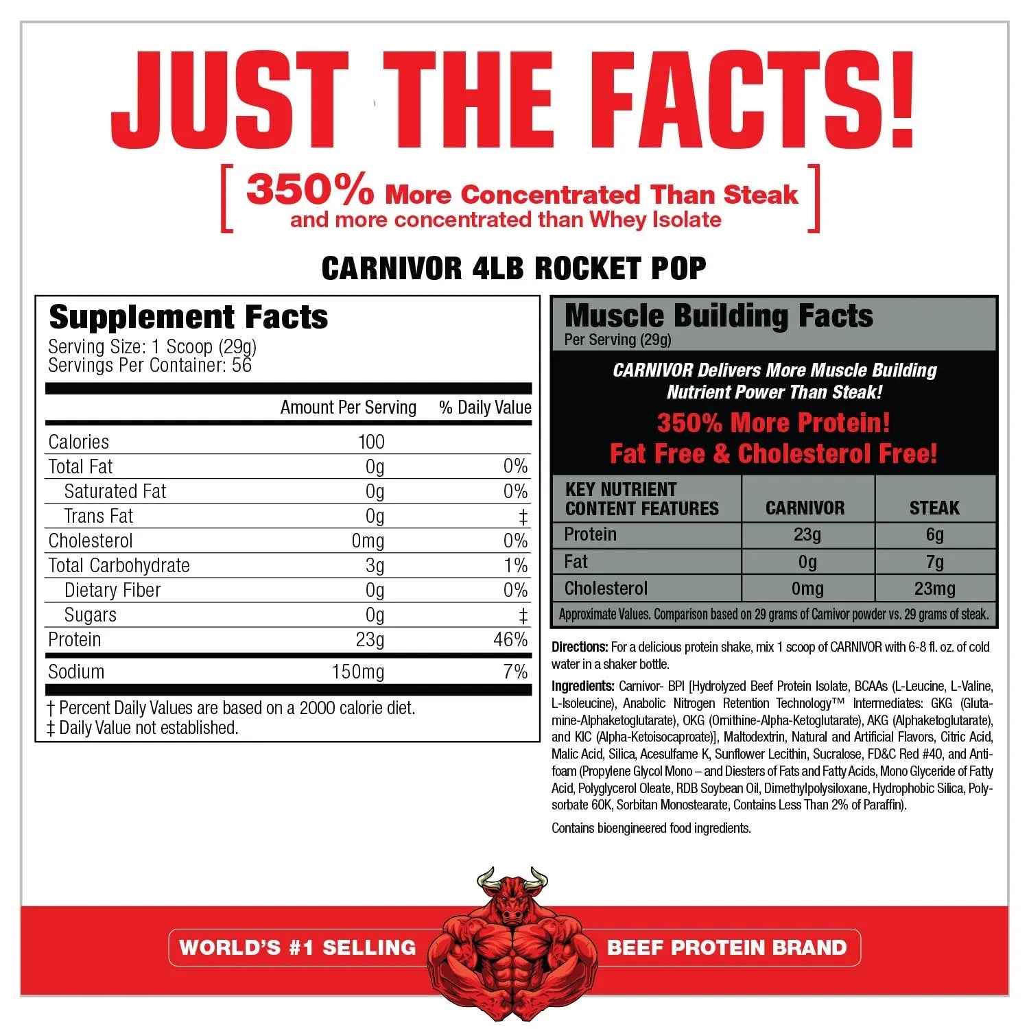 MuscleMeds CARNIVOR Beef Protein Isolate Powder, Muscle Building, Recovery, Lactose MuscleMeds Au supplements