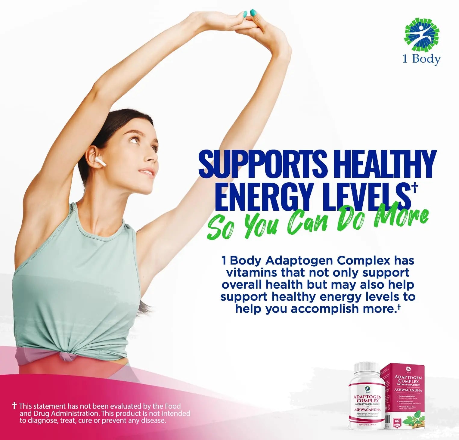 1 Body Adaptogen Complex with Ashwagandha 1 Body Au supplements