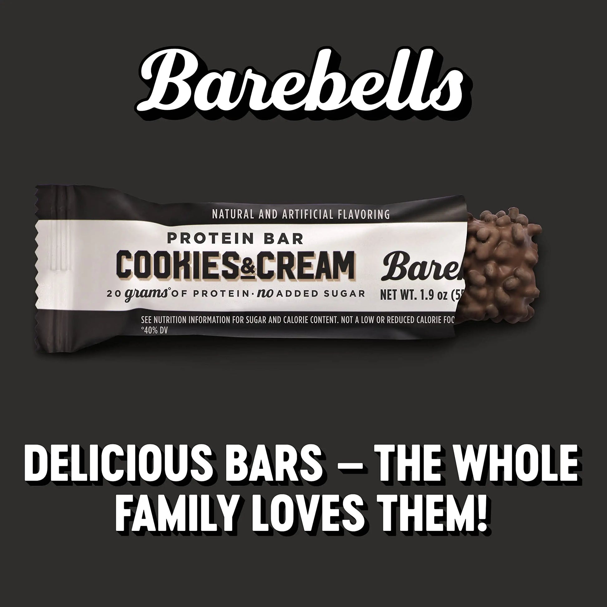 Barebells Protein Bars Cookies & Cream - 12 Count, 1.9oz Bars - Protein Snacks with 20g BAREBELLS Au supplements