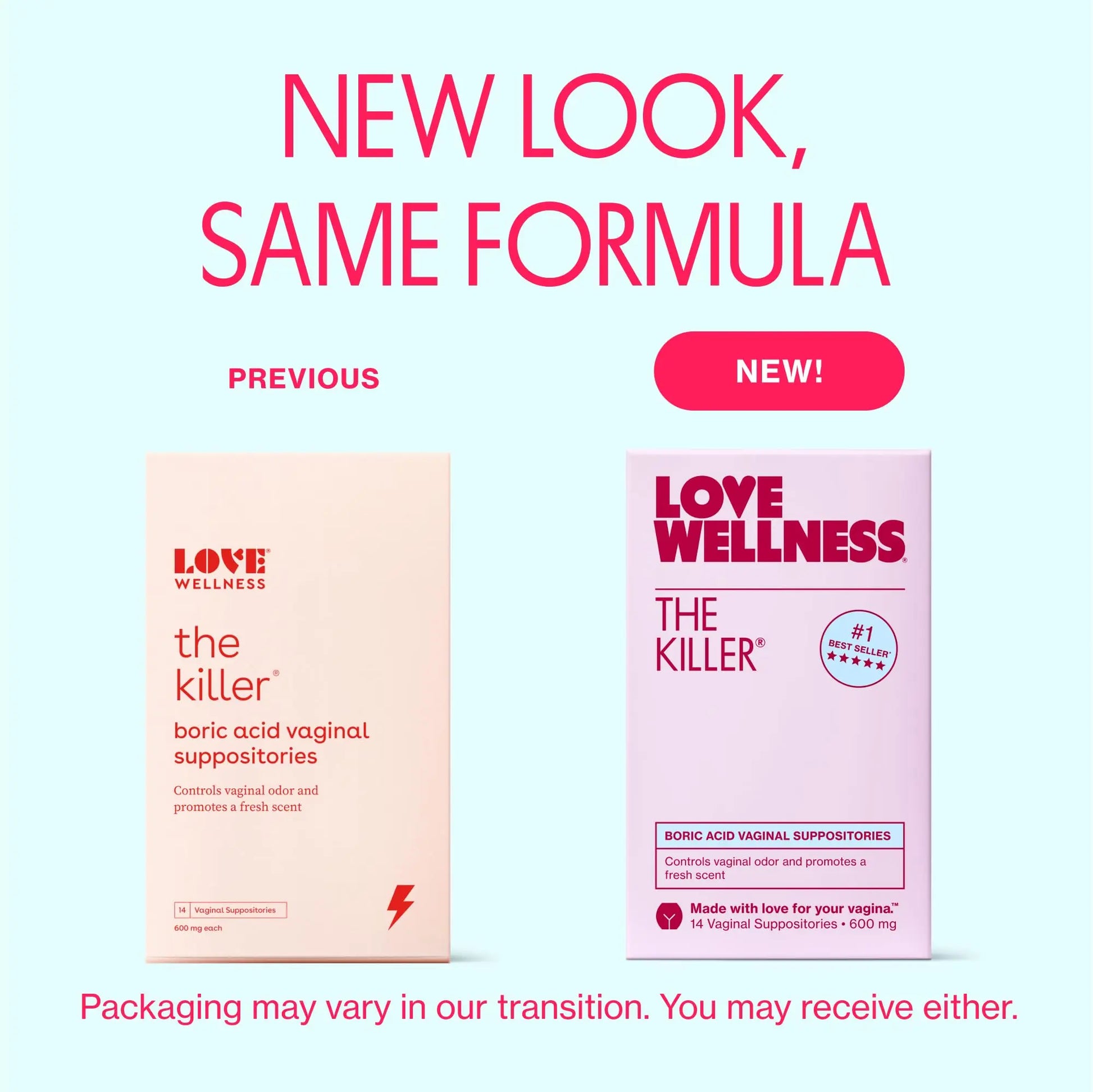 Love Wellness The Killer | 600mg Boric Acid Vaginal Suppositories | Balances pH & Supports Odor Control, a Healthy Vaginal Balance | Fast-Acting & Fragrance-Free | Gentle & Effective | 28 Ct Love Wellness Au supplements