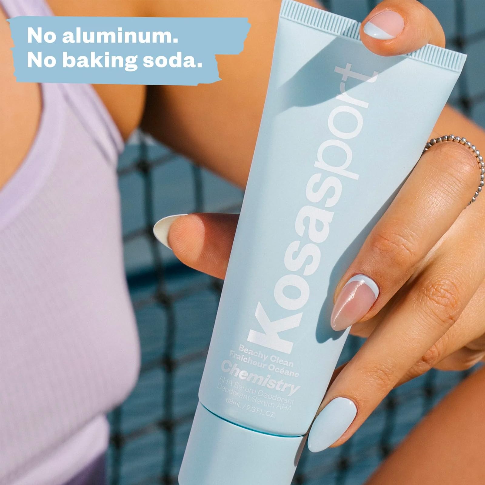 Kosas Chemistry Deodorant - Aluminium and Baking Soda Free + BO-Fighting AHA Serum that Exfoliates, Softens, and Nourishes the Skin, (Beachy Clean) Kosas Au supplements