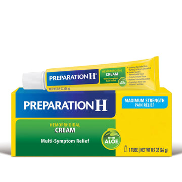 Preparation H Hemorrhoid Symptom Treatment Cream (0.9 Ounce Tube), Maximum Strength Multi-Symptom Pain Relief with Aloe Preparation H Au supplements