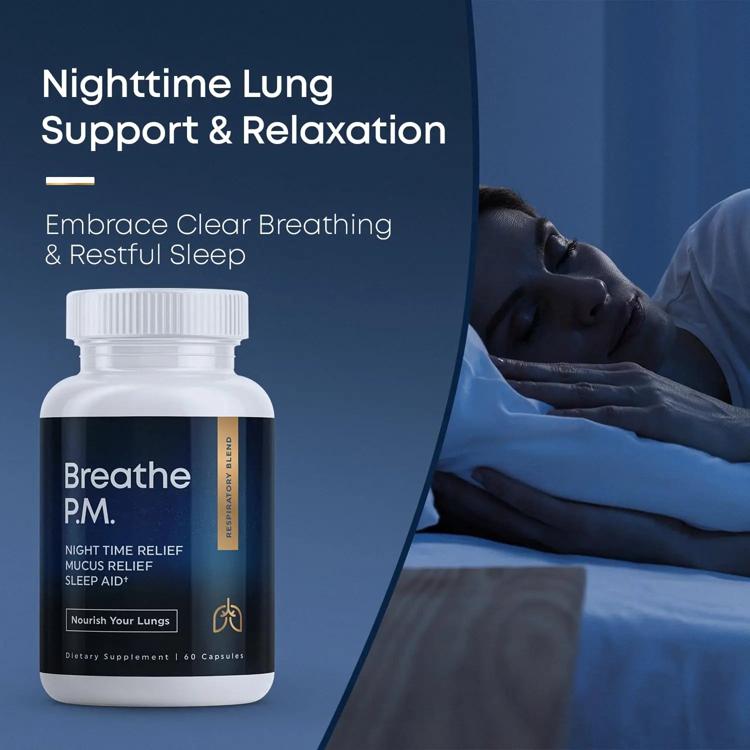 BREATHE & BREATHE PM Bundle - 60 Caps & 1 fl.oz. Mullein Drops for Lungs & Airways: Peppermint, Thyme, & Mullein Leaf Extract for Lungs Detox for Smokers - Clear Mucus & Breathe - GMO-Free & USA-Made Herbal Tea Therapy Au supplements