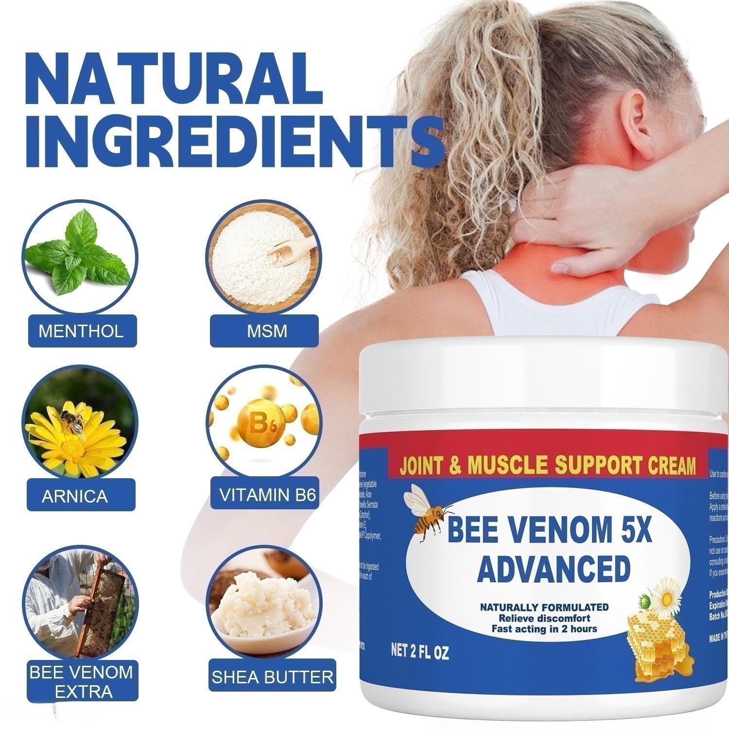 Benolixia Bee Venom Joint Cream, Bee Venom Joint Gel,Bee Venom Advanced Joint and Bone Cream,Natural Formula for Back, Knee, Hands, Neck, Feet, All Skin Types Benolixia Au supplements