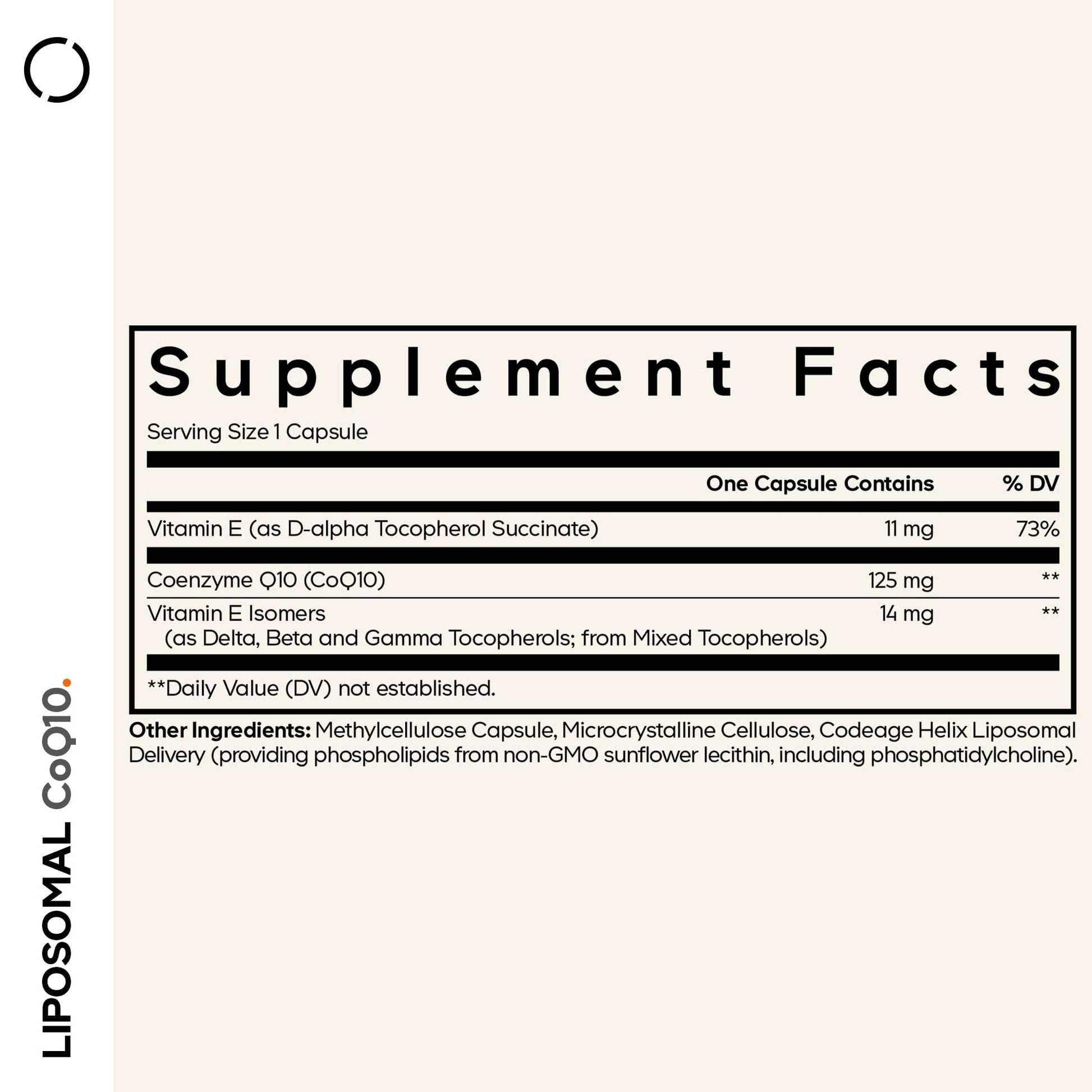 Codeage Liposomal CoQ10 Supplement - 125 mg Coenzyme Q10 with Vitamin E Isomers Tocopherols - 2-Month Supply - 1 Capsule Per Serving - Liposomal Delivery - Vegan, Non-GMO, Gluten-Free - 60 Capsules Codeage Au supplements