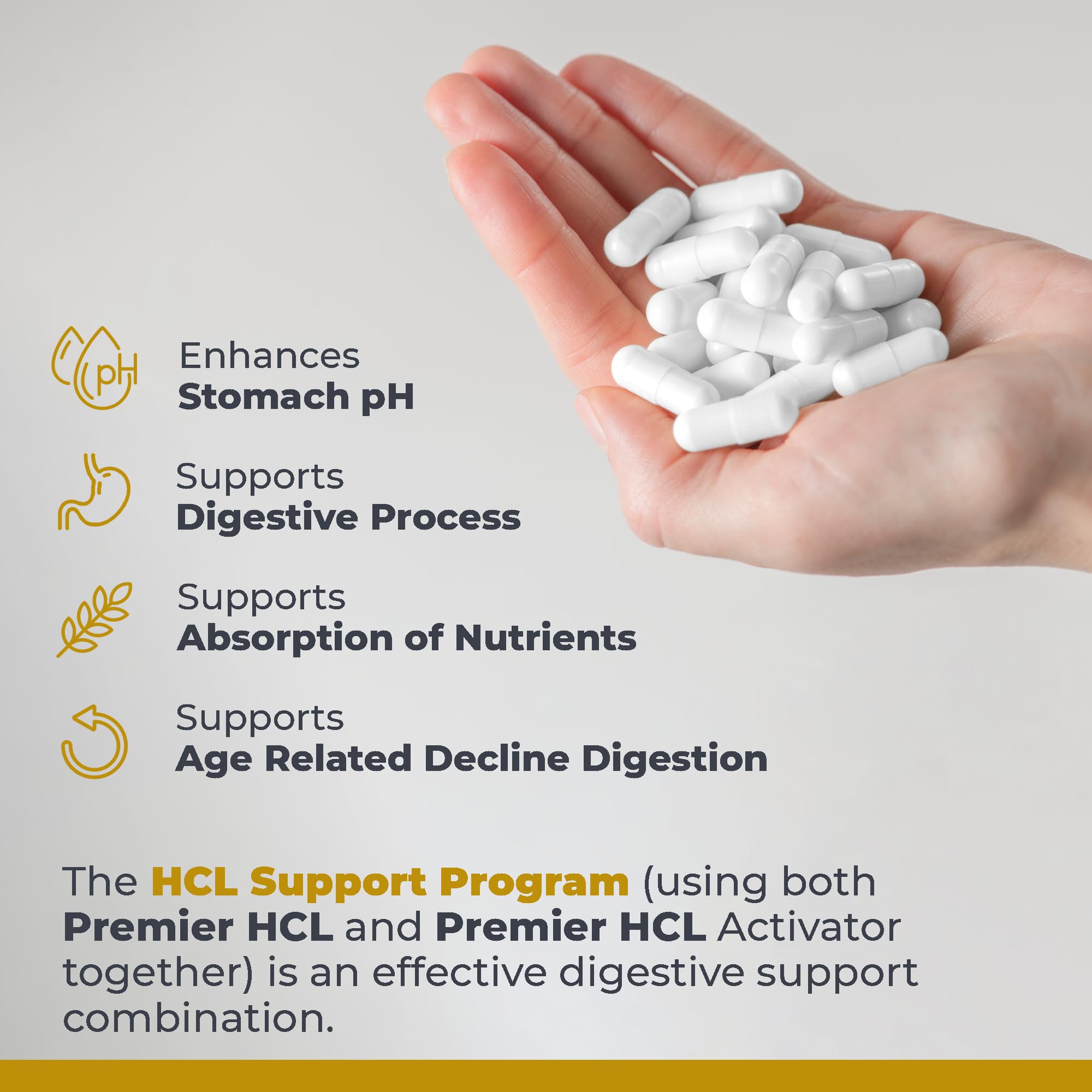 Premier Research Labs Premier HCL Activator - Pepsin Digestive Enzymes Supplement for Optimal Digestive Function for Men & Women, Low Stomach Acid, Nutrient Absorption - 90 Vegetarian Capsules Premier Research Labs Au supplements