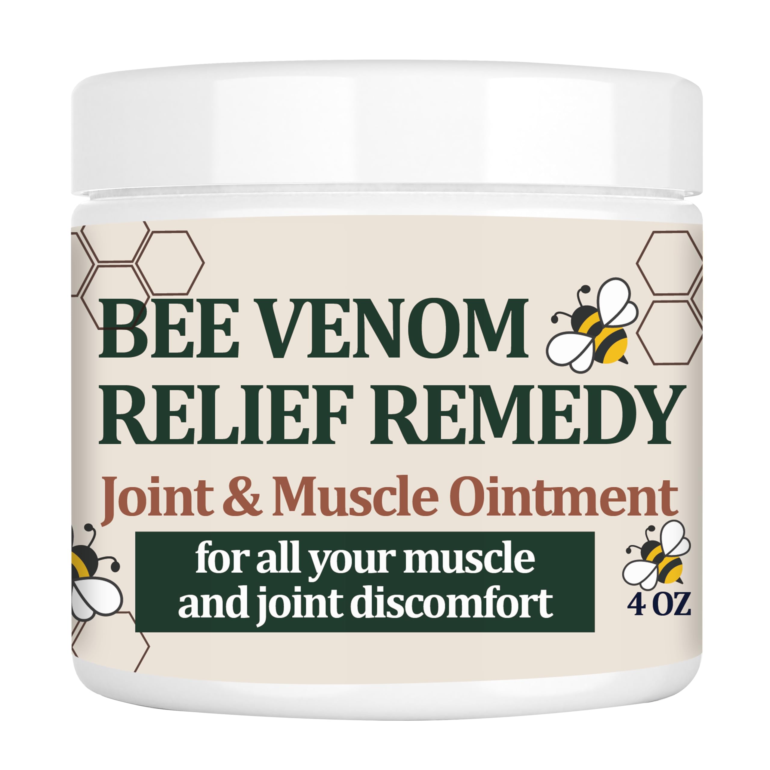 KOKOMAANE Bee Venom Muscle Bone Cream, Fast Acting, for Back, Neck, Hand, Foot, Knee, Muscle, Shoulder, Topical, Wrist, Elbow, Hip, Nerve, Plantar, Ankle, Foot discomfort, Vitamin B6 KOKOMAANE Au supplements