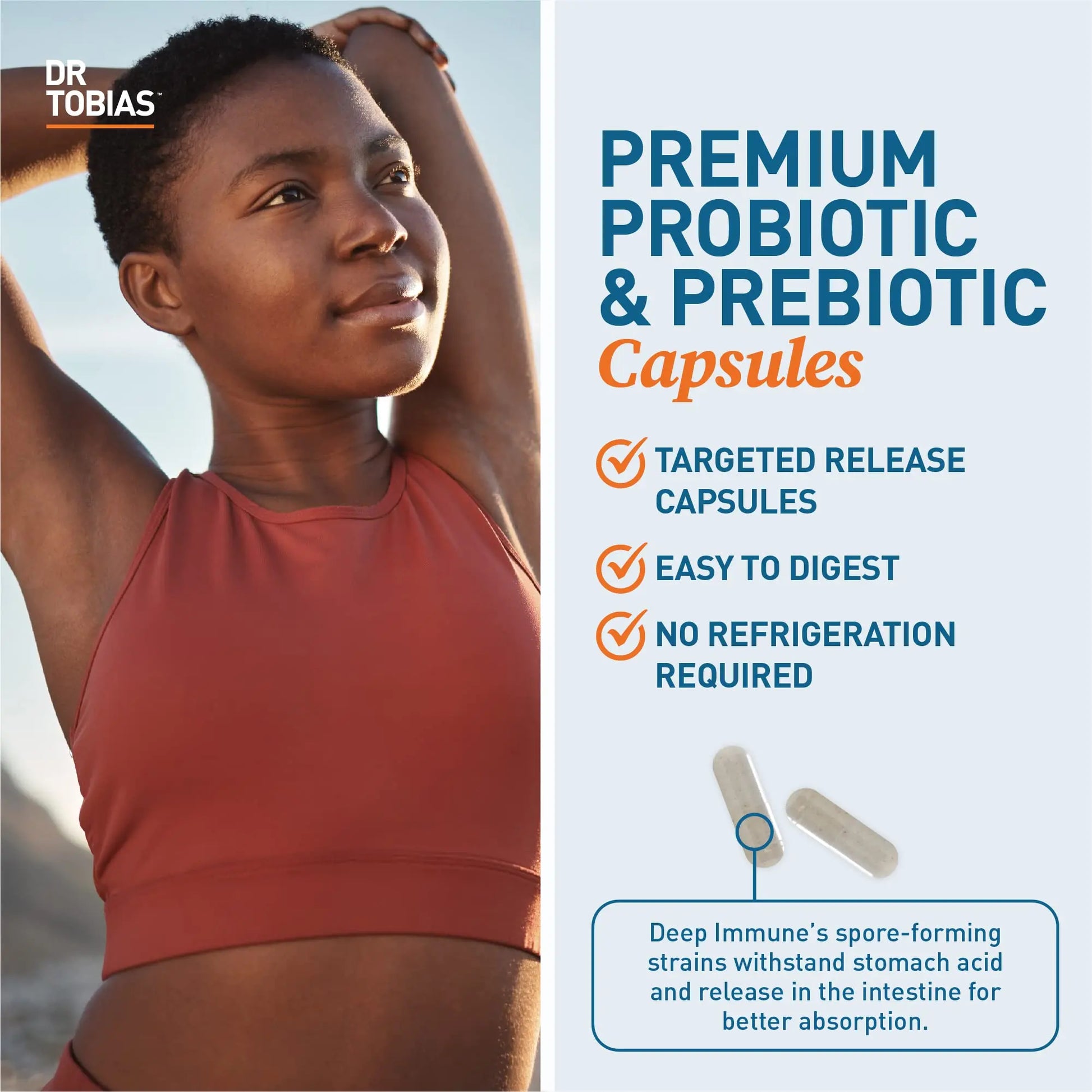 Dr. Tobias Deep Immune Probiotics & Prebiotics, 4.4 Billion CFU Probiotics for Women Dr. Tobias Au supplements