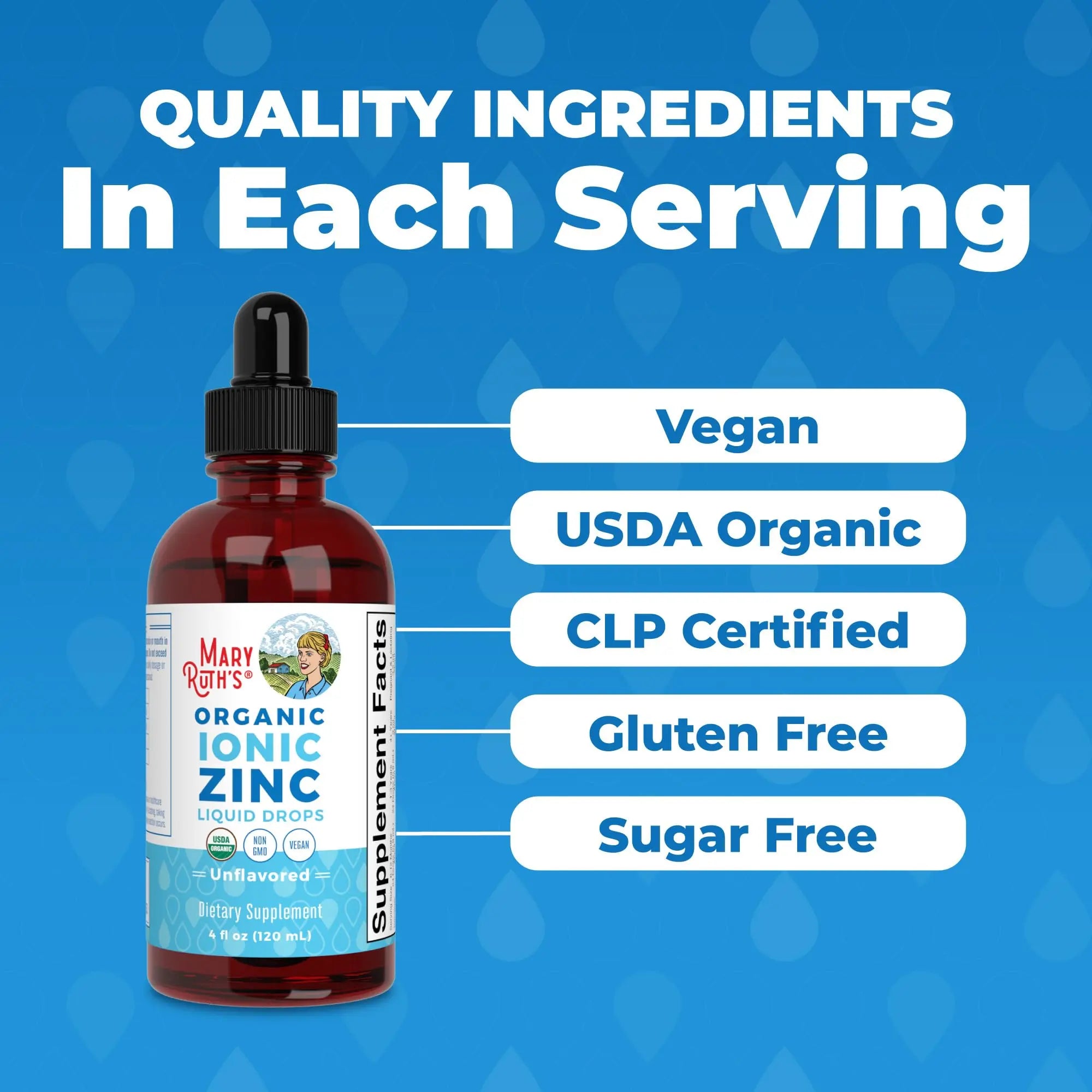 MaryRuth's Organic Liquid Zinc Supplement for Kids & Adults | Immune Support | Skin Health | Antioxidant | Cellular Metabolism | Zinc Sulfate MARYRUTH'S Au supplements