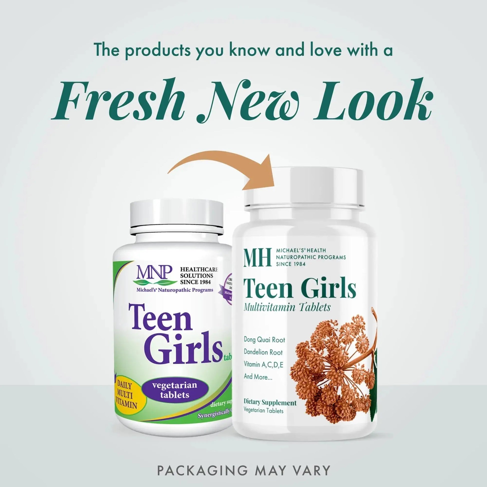 Michael's Health Naturopathic Programs Teen Girls Multivitamin - 60 Vegetarian Tablets - with B Complex Vitamins & Female Herbal Blend MICHAEL'S Au supplements