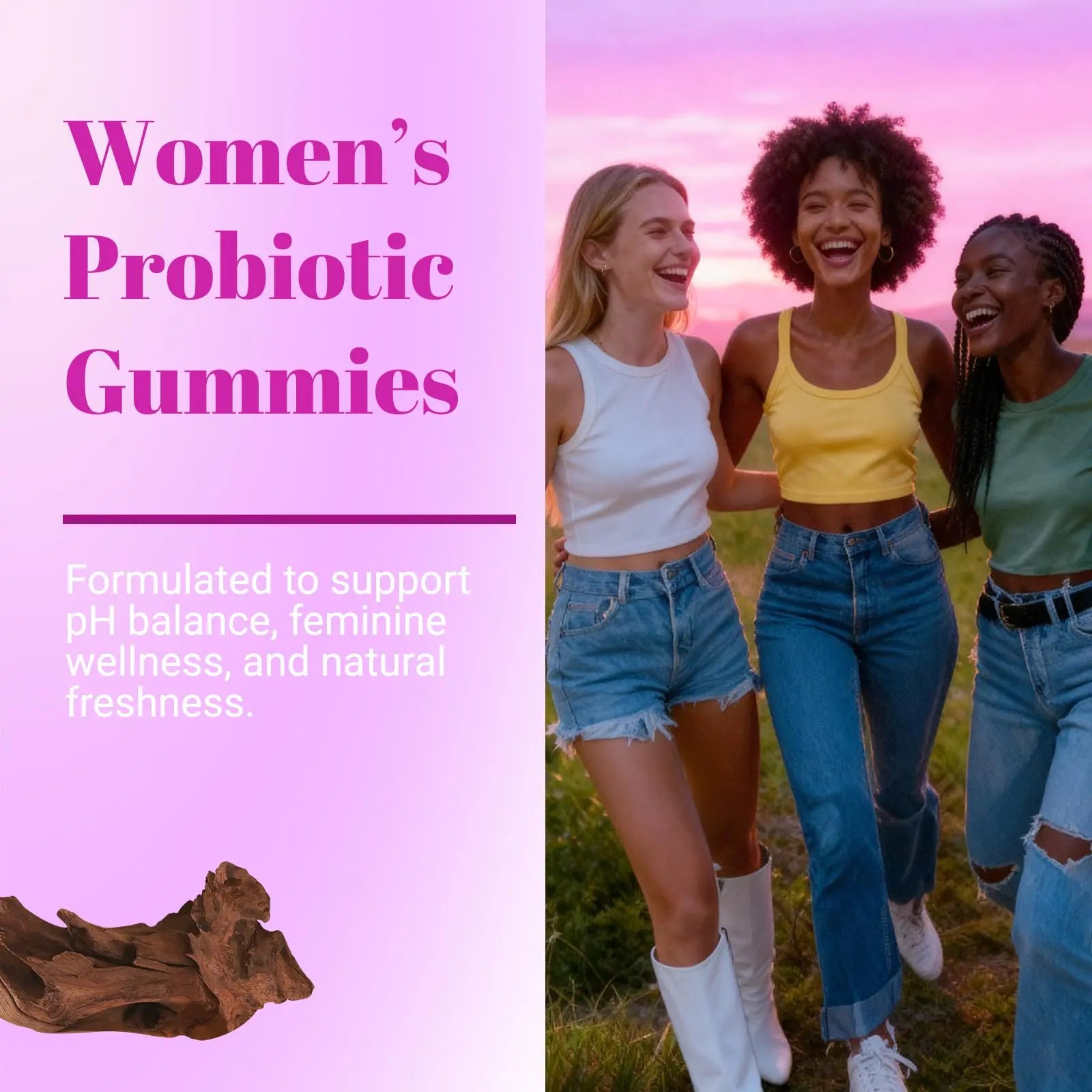 Le Tian Xian Her Juicy Feminine Probiotics Gummies for Women with Slippery Elm, Prebiotics & Lactobacillus - for pH Balance & Digestive Health, Tropical Pineapple Flavor, 60 Count Le Tian Xian Au supplements