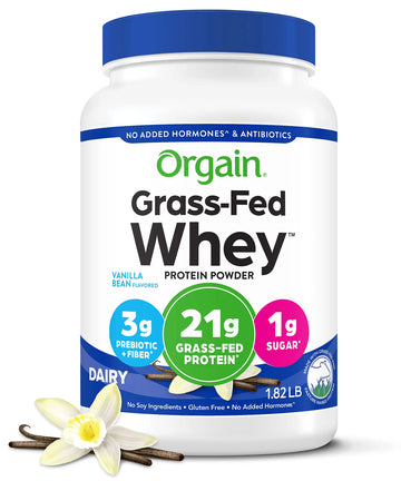 Orgain Whey Protein Powder, Vanilla Bean - 21g Grass Fed Dairy Protein, Gluten Free Orgain Au supplements
