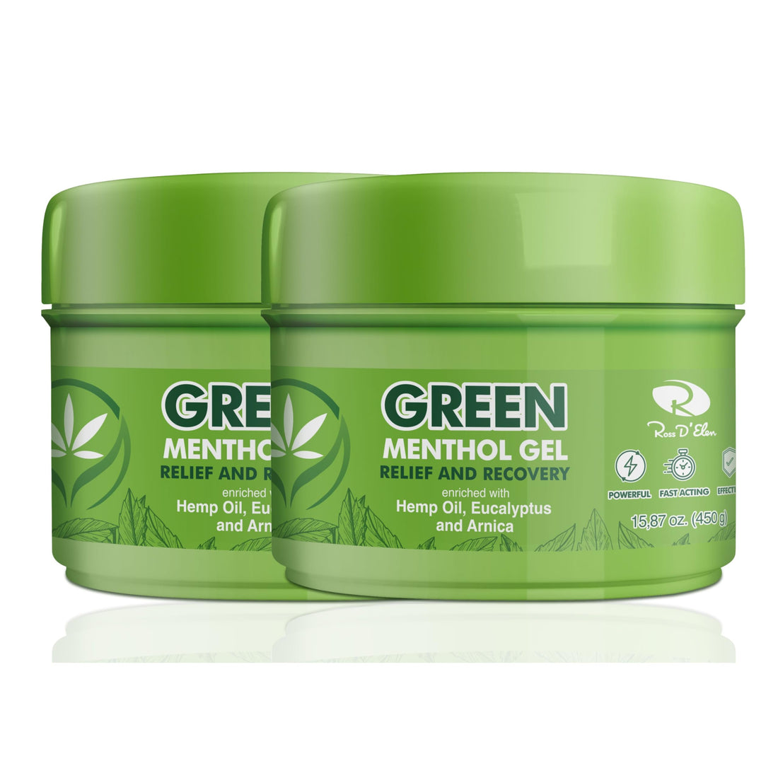 Ross D'Elen Green Menthol Gel - 2Pack Large Size (2) ROSS D'ELEN Au supplements