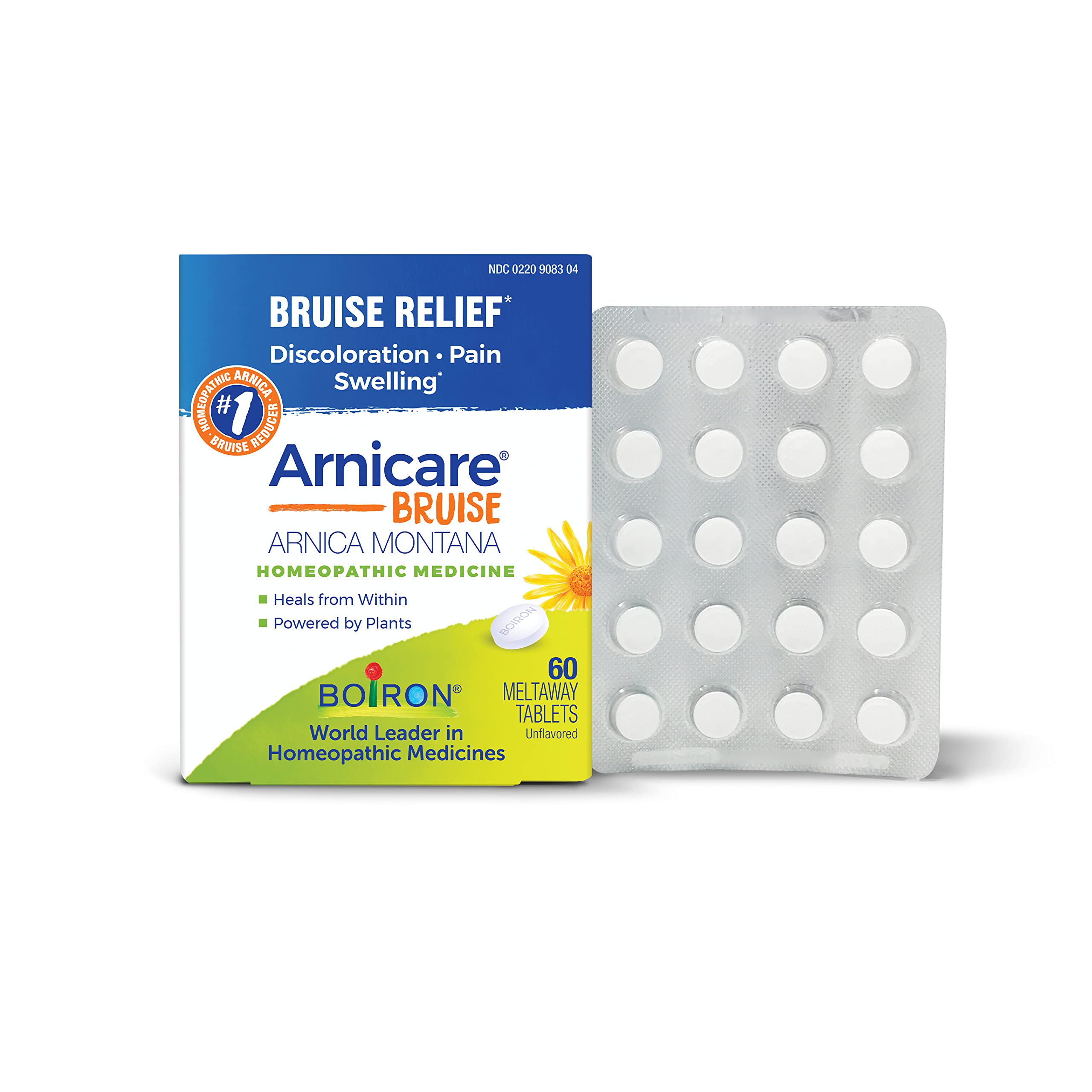 Boiron Arnicare Bruise for Relief of Pain or Swelling from Injuries, and Discoloration of Bruises - 60 Tablets Boiron Au supplements