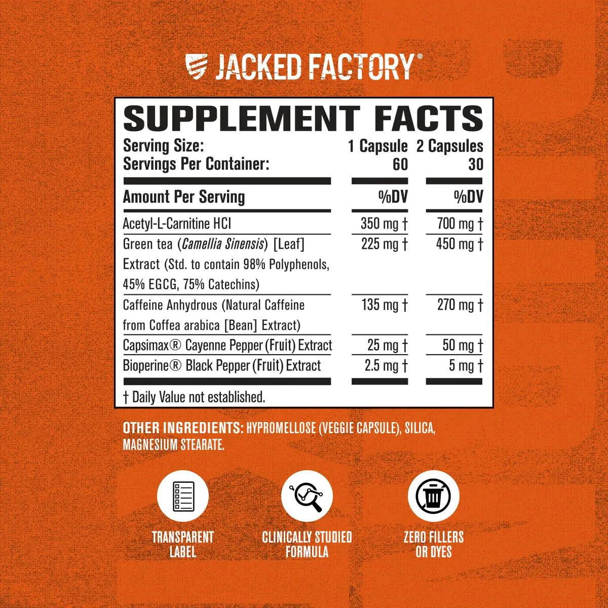 Jacked Factory Burn-XT Clinically Studied Fat Burner & Weight Loss Supplement - Appetite Suppressant & Energy Booster - with Acetyl L-Carnitine Jacked Factory Au supplements