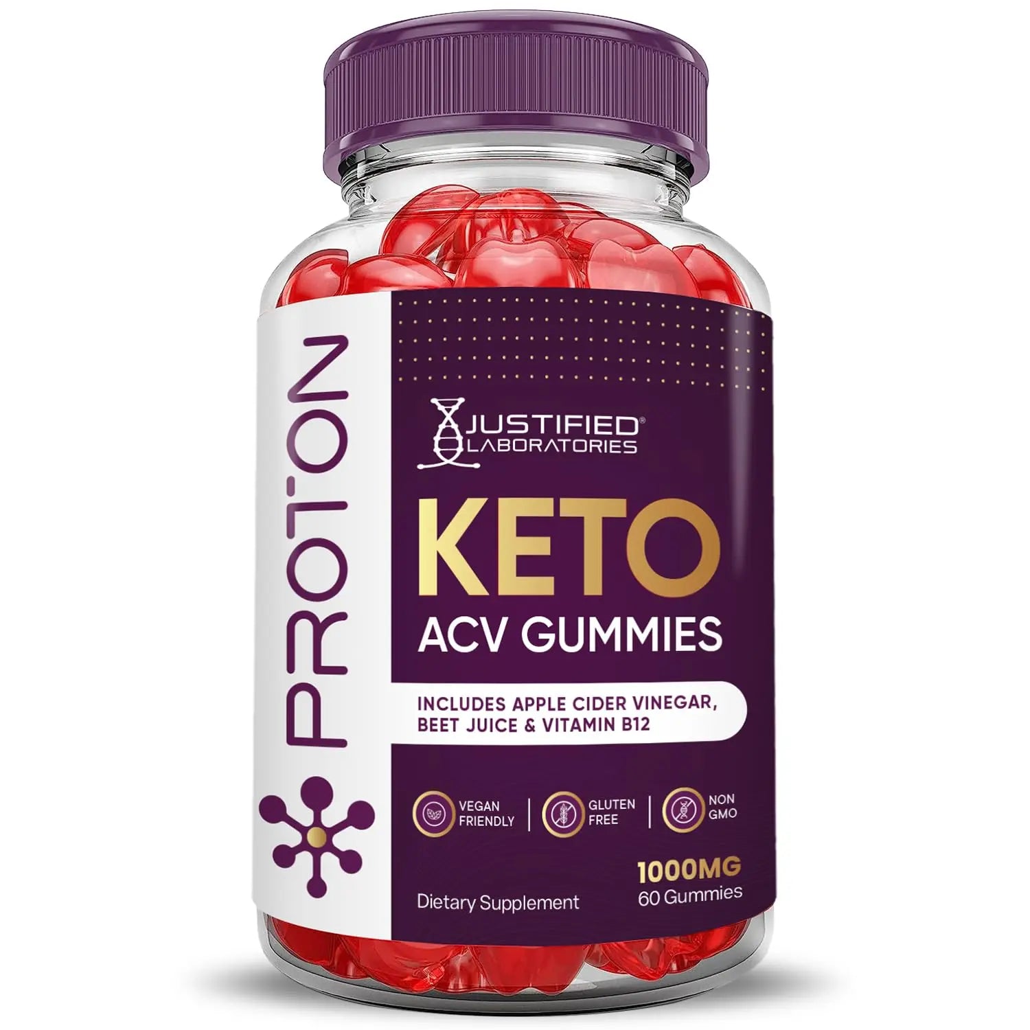 (3 Pack) Proton Protein Keto ACV Gummies Advanced Formula 1000MG Proton Keto Justified Laboratories Au supplements