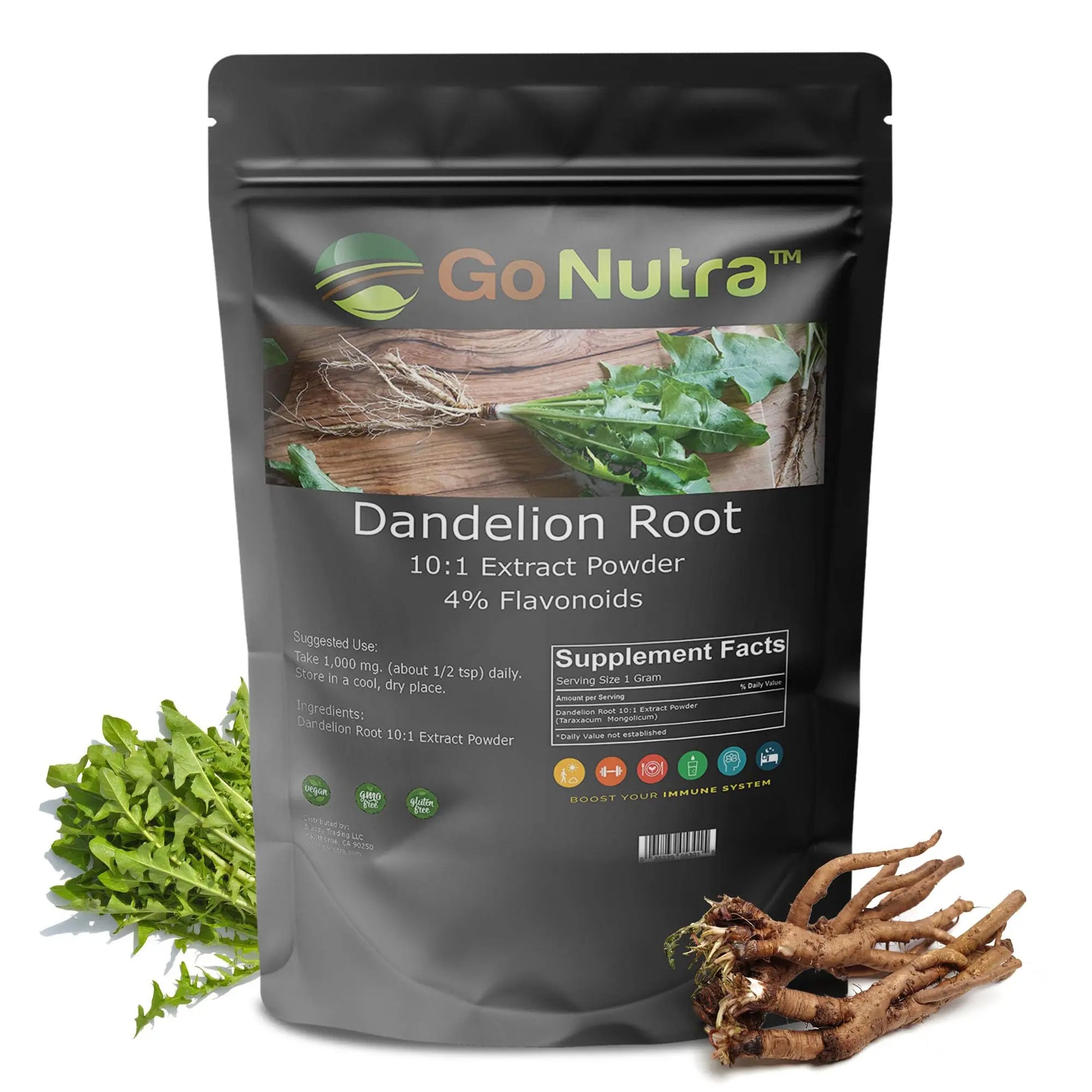 Go Nutra - Dandelion Root Powder, Potent 10:1 Dandelion Root Extract with 4% Flavonoids Go Nutra Au supplements