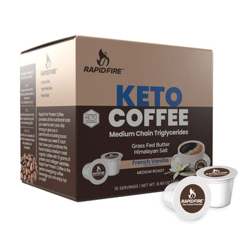 Rapidfire French Vanilla Ketogenic High Performance Keto Coffee Pods, Supports Energy Rapid Fire Au supplements