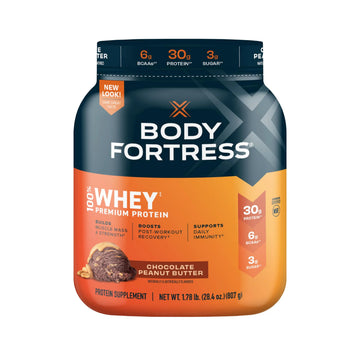 Body Fortress 100% Whey, Premium Protein Powder, Chocolate Peanut Butter, 1.78lbs Body Fortress Au supplements