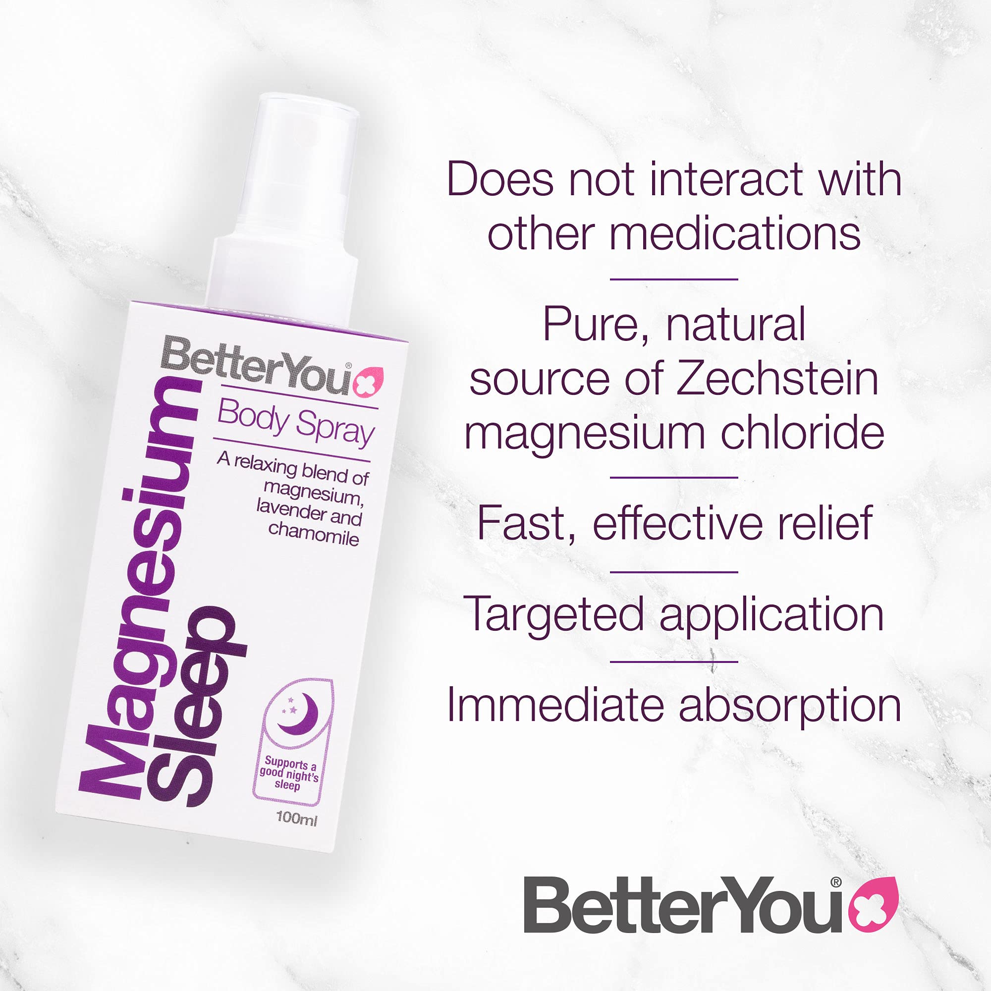 BetterYou Magnesium Sleep Body Spray, Made with Zechstein Magnesium Chloride BetterYou Au supplements