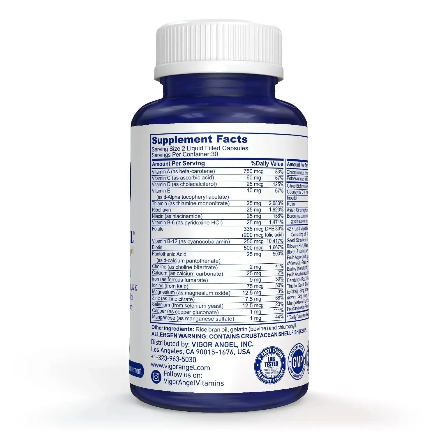 VIGOR ANGEL Multivitamin, 60 Liquid Capsules VIGOR ANGEL Au supplements