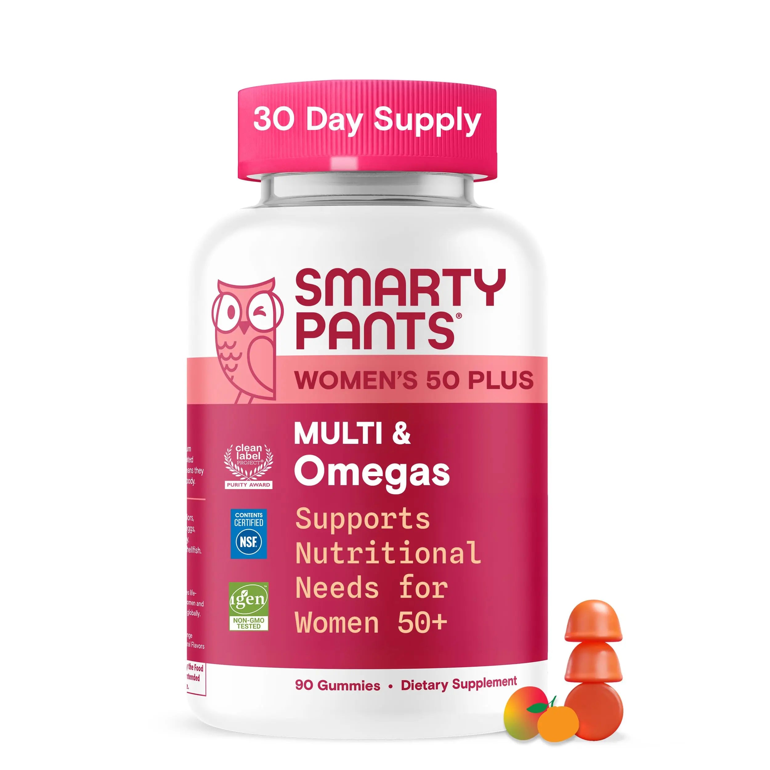 SmartyPants Multivitamin Gummy for Women 50 and Over - Improved Formula: Omega 3 (DHA/EPA), Methylfolate, CoQ10, Vitamin D3, C SmartyPants Au supplements