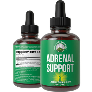 Peak Performance Adrenal Support Supplements to Restore Energy from Adrenal Fatigue. Liquid Drops Complex for Women and Men. Supports Healthy Cortisol Management. Supplement with Adaptogens Peak Performance Au supplements