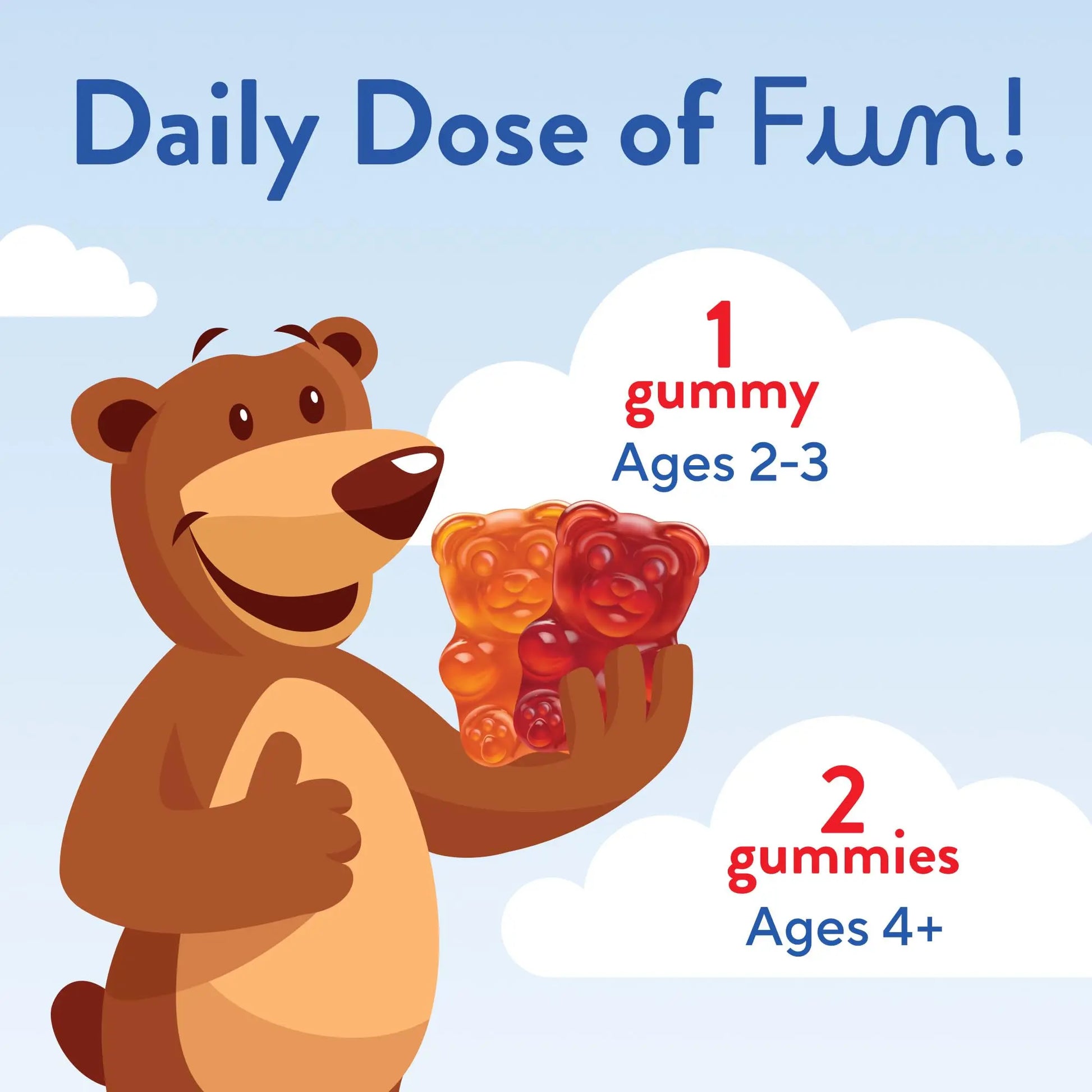 L'il Critters Gummy Vites Daily Kids Multivitamins Assorted Fruit Flavors for Ages 2+ Toddlers & Kids, Gummy Vitamin with Vitamin C and D Lil Critters Au supplements
