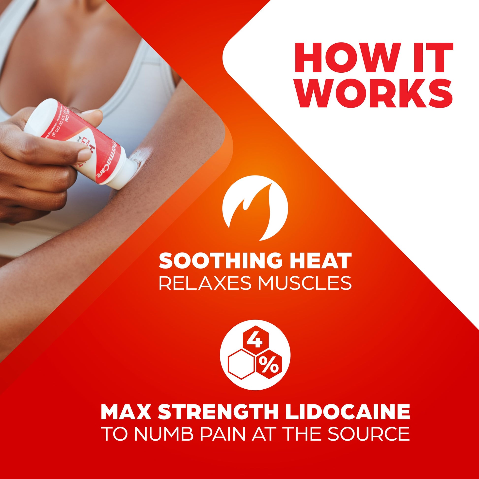 ThermaCare Heat + Max Strength 4% Lidocaine Roll-On - Dual Action Pain Relief with Patented Heatwave Technology - Targeted No-Mess Relief for Back, Neck, Muscles, & Joints ThermaCare Au supplements