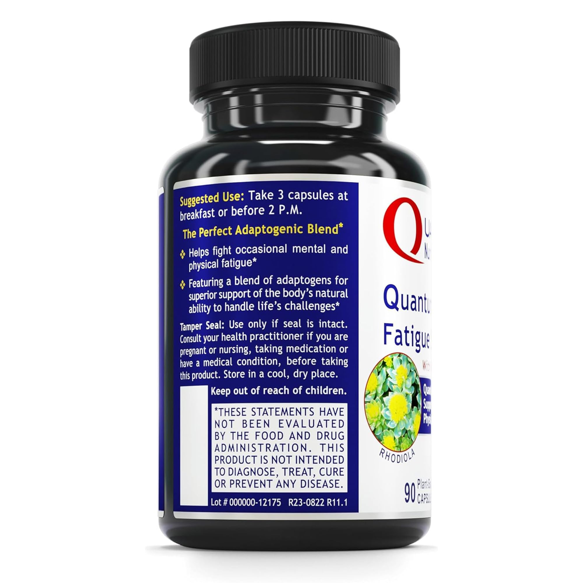 QNL Quantum Fatigue Support - Vegan Rhodiola Rosea Root Supplement, Organic Adaptogen Blend for Occasional Physical & Cognitive Stress - 90 Plant-Based Capsules Quantum Nutrition Au supplements