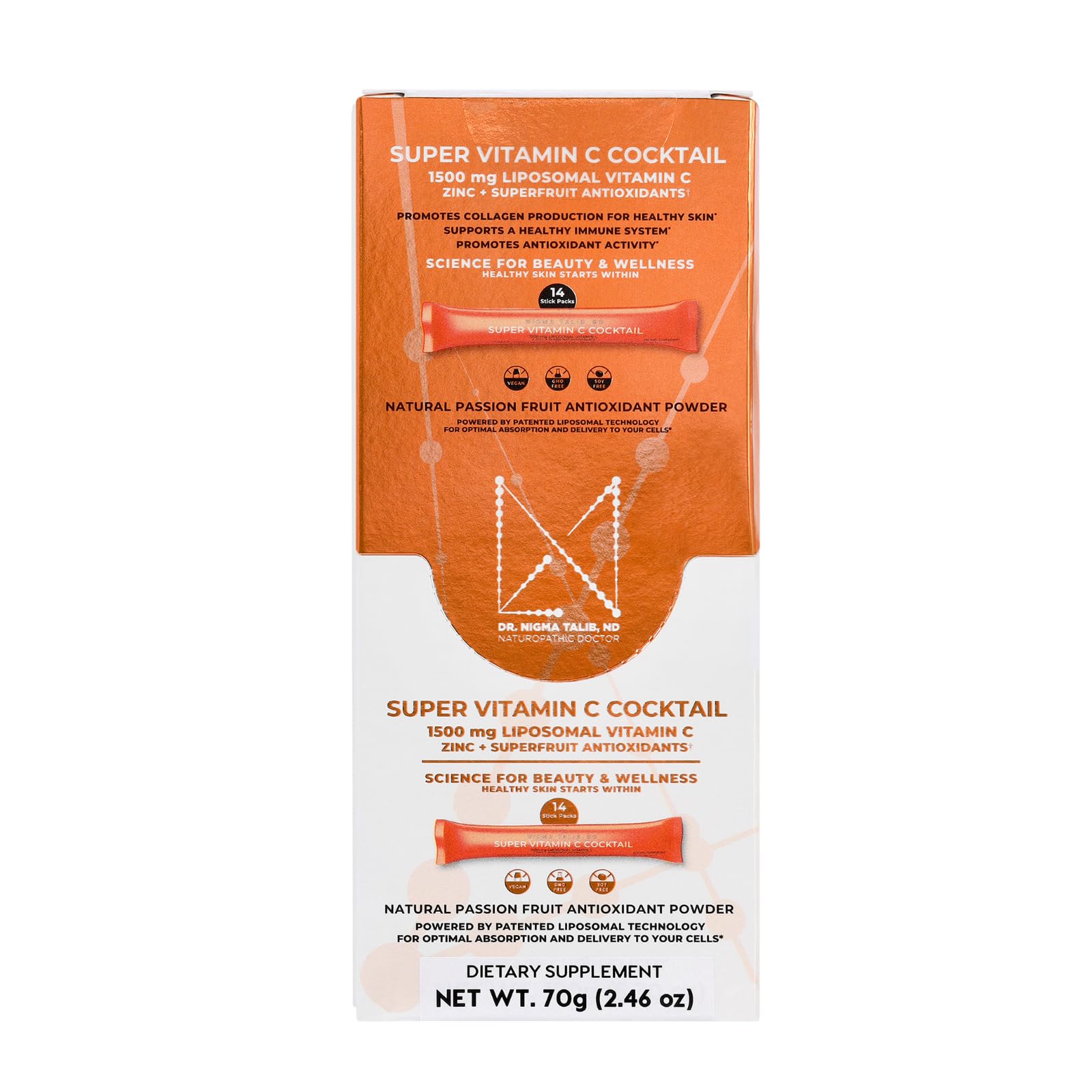 DR. NIGMA Super Vitamin C Cocktail Powder | Science-Based Beauty and Wellness | Powerful Combo of Vital Nutrients to Support Optimal Health and Vitality | 14 Servings | 2.46 oz DR. NIGMA Au supplements