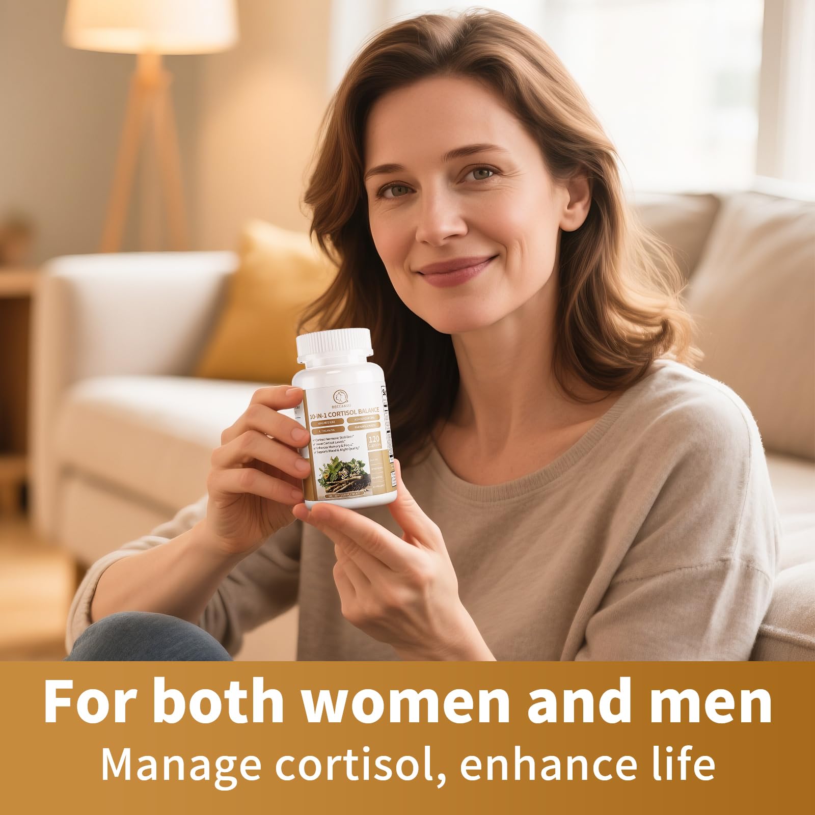 2 Pack Cortisol Supplements for Women & Men - 10-in-1 Cortisol Reducer Manager Detox with Ashwagandha, Magnesium - Lower High Cortisol Levels, Relaxation & Night Support, Non-GMO, 120 Capsules BBEEAAUU Au supplements