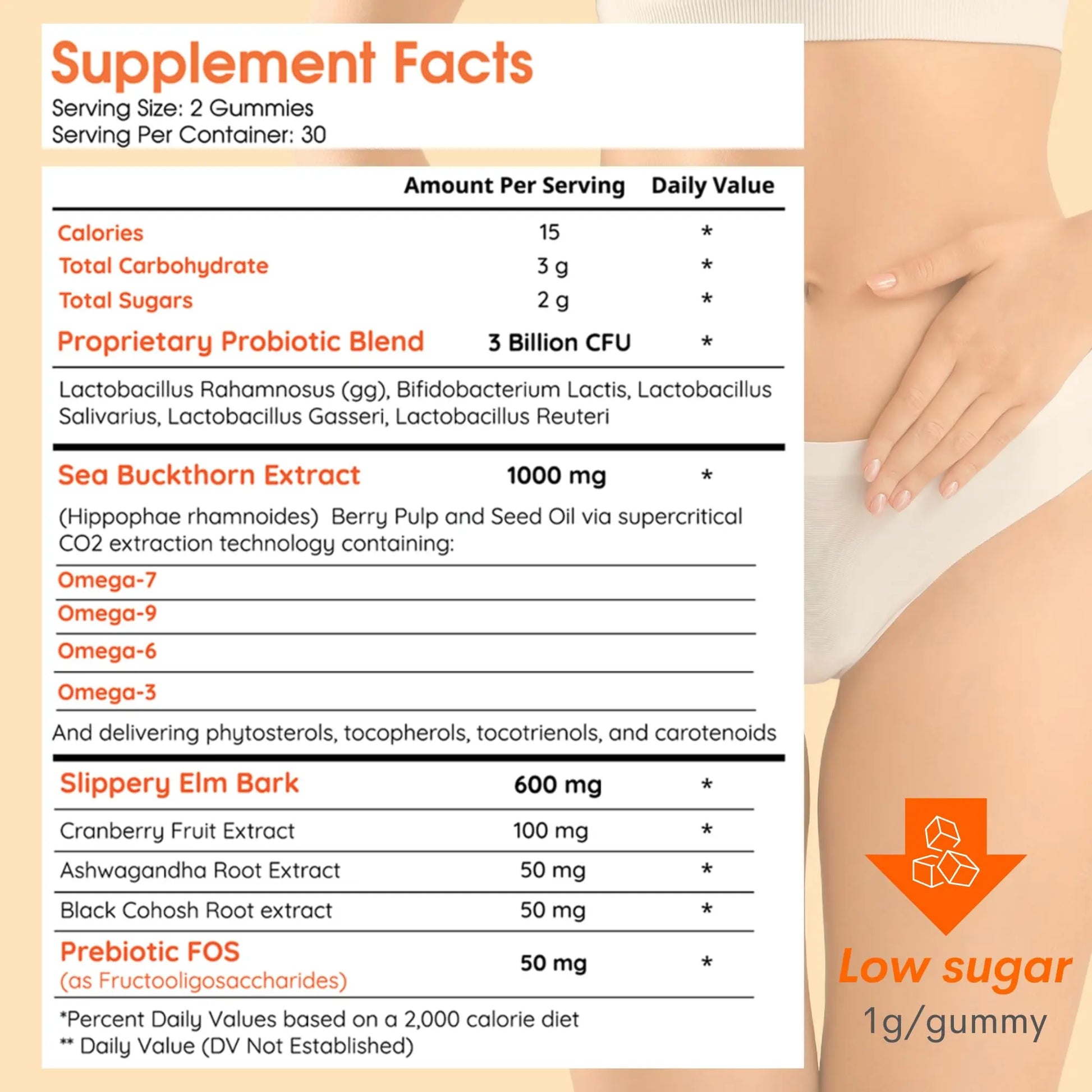 Muun Vaginal Dryness Gummy for Perimenopause Menopause with Slippery Elm Bark, Omega Muun Au supplements