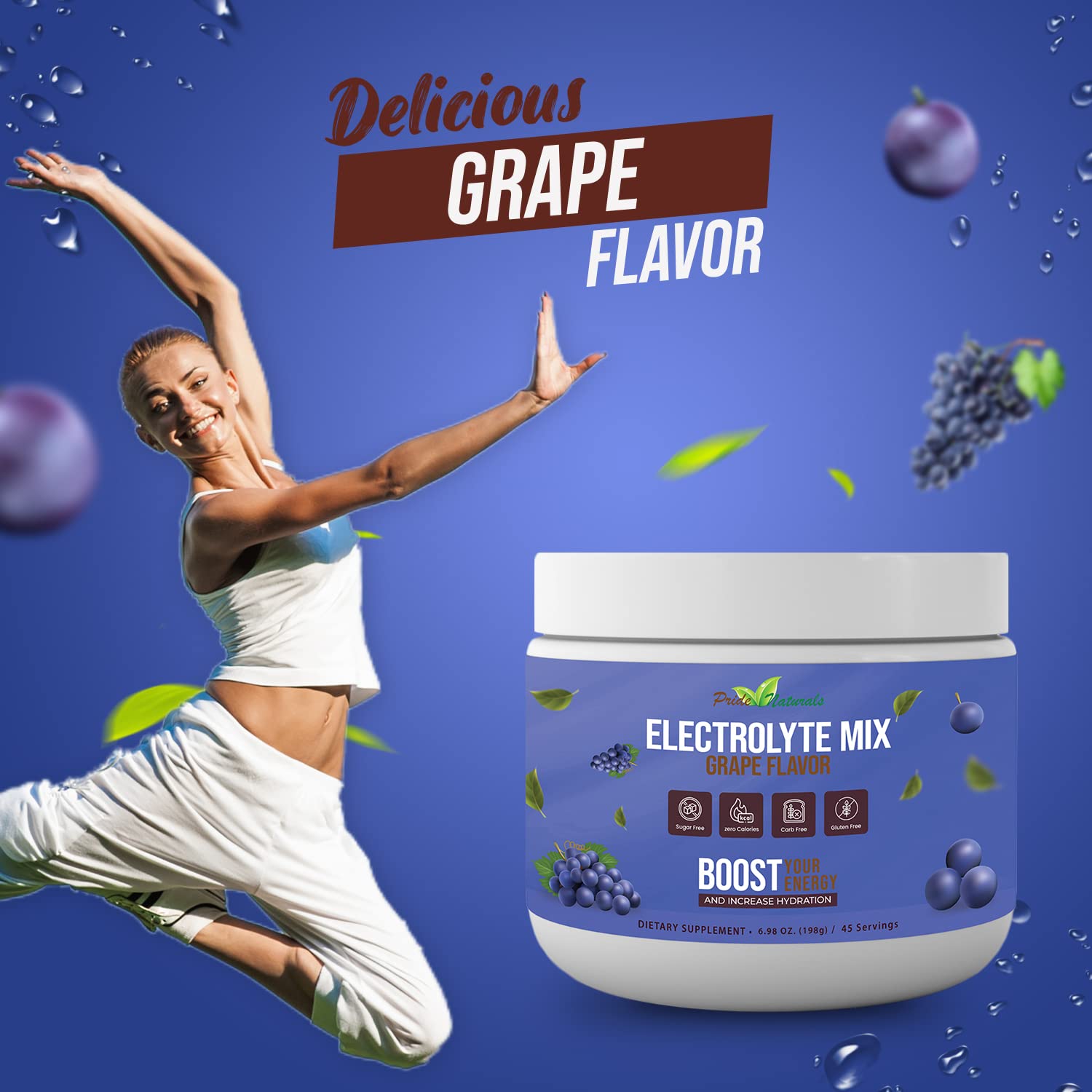 Electrolyte Powder - Refreshing Workout Recovery Electrolytes, Sugar Free, Gluten Free Pride Naturals, Inc Au supplements