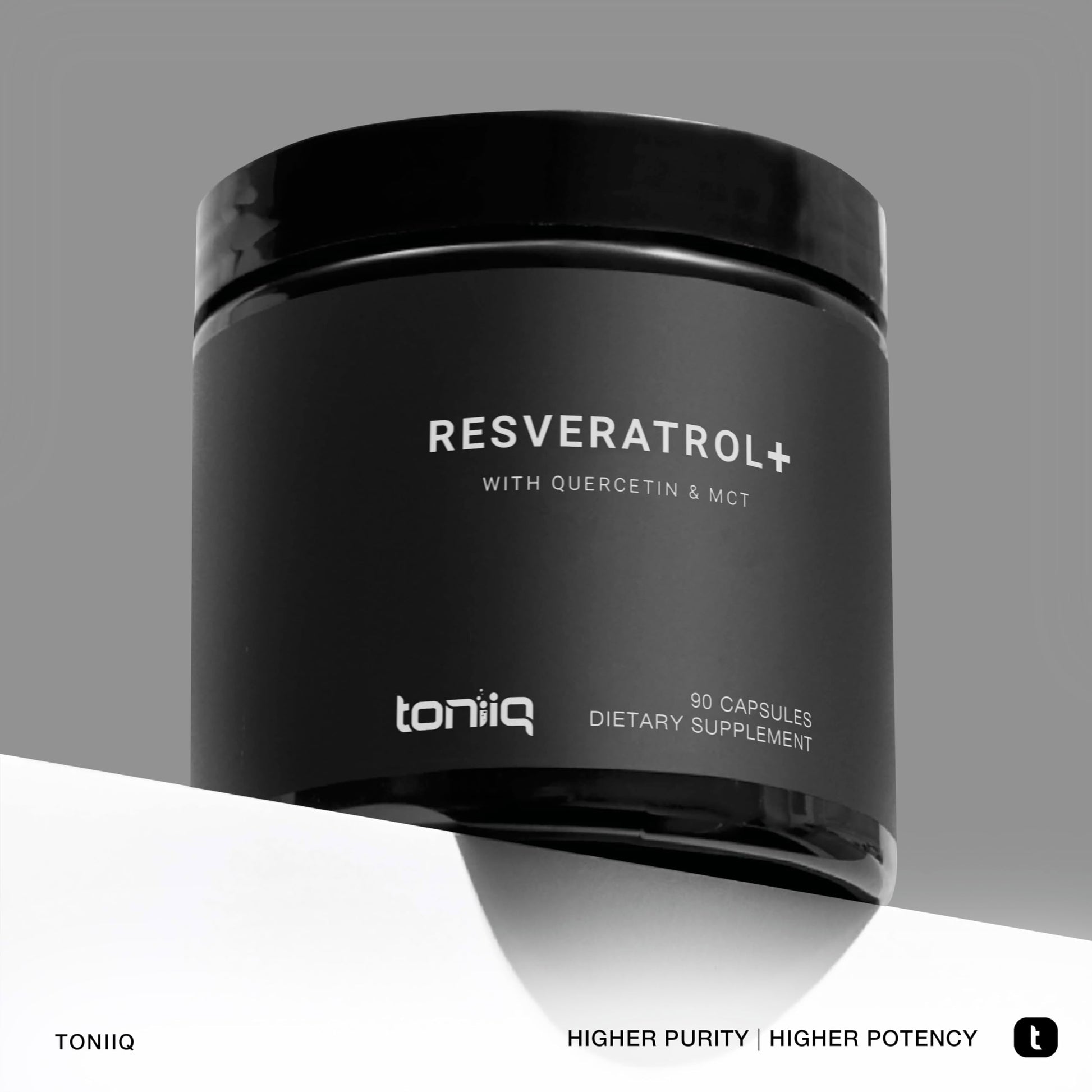 Toniiq 1600mg Resveratrol Blend - Ultra High Purity and 3rd Party Tested - with MCT Toniiq Au supplements