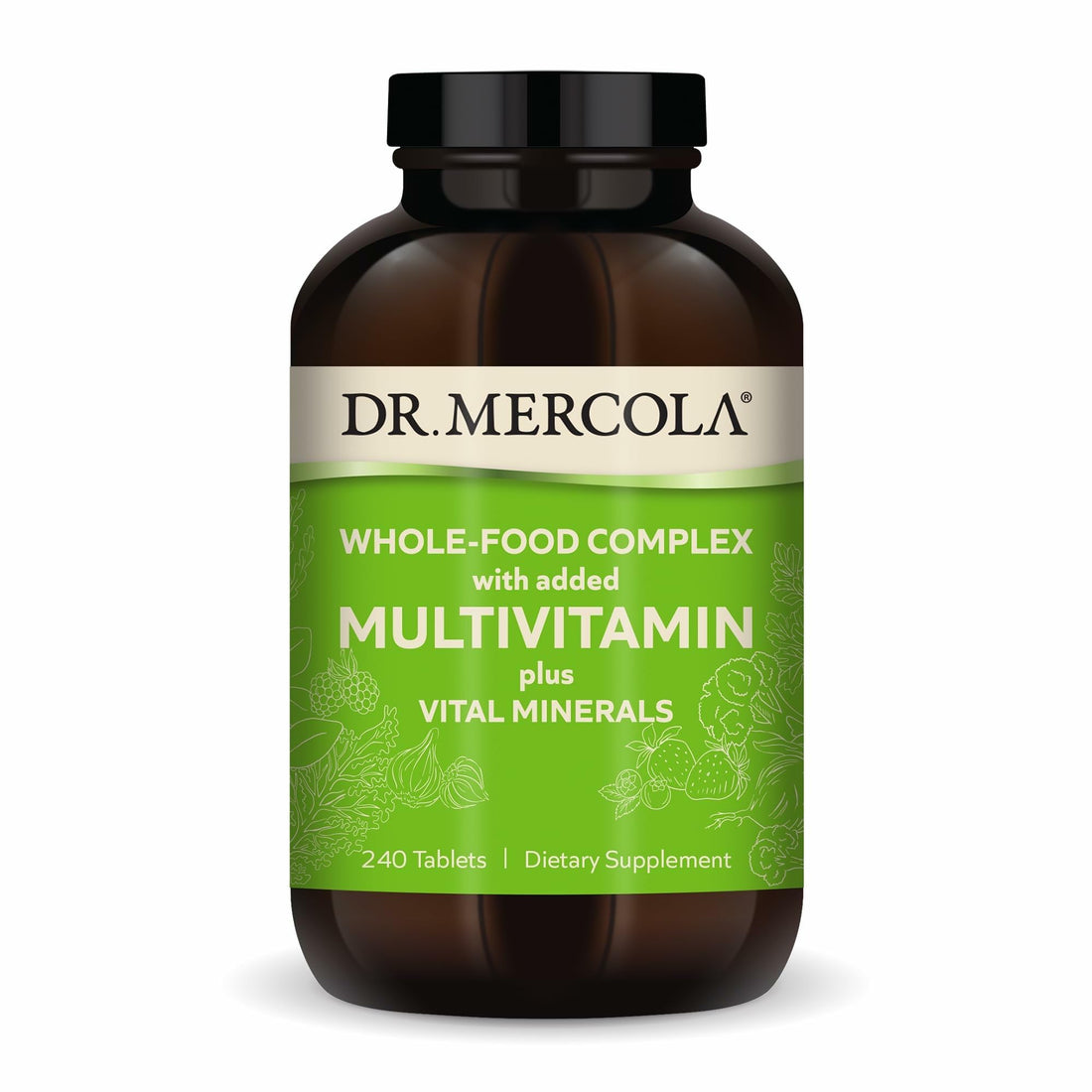 Dr. Mercola Whole-Food Complex with Added Multivitamin Plus Vital Minerals - Supports Nutrition & Immune Support - Bioavailable - GMO Free - 240 Tablets (30 Servings) Dr. Mercola Au supplements