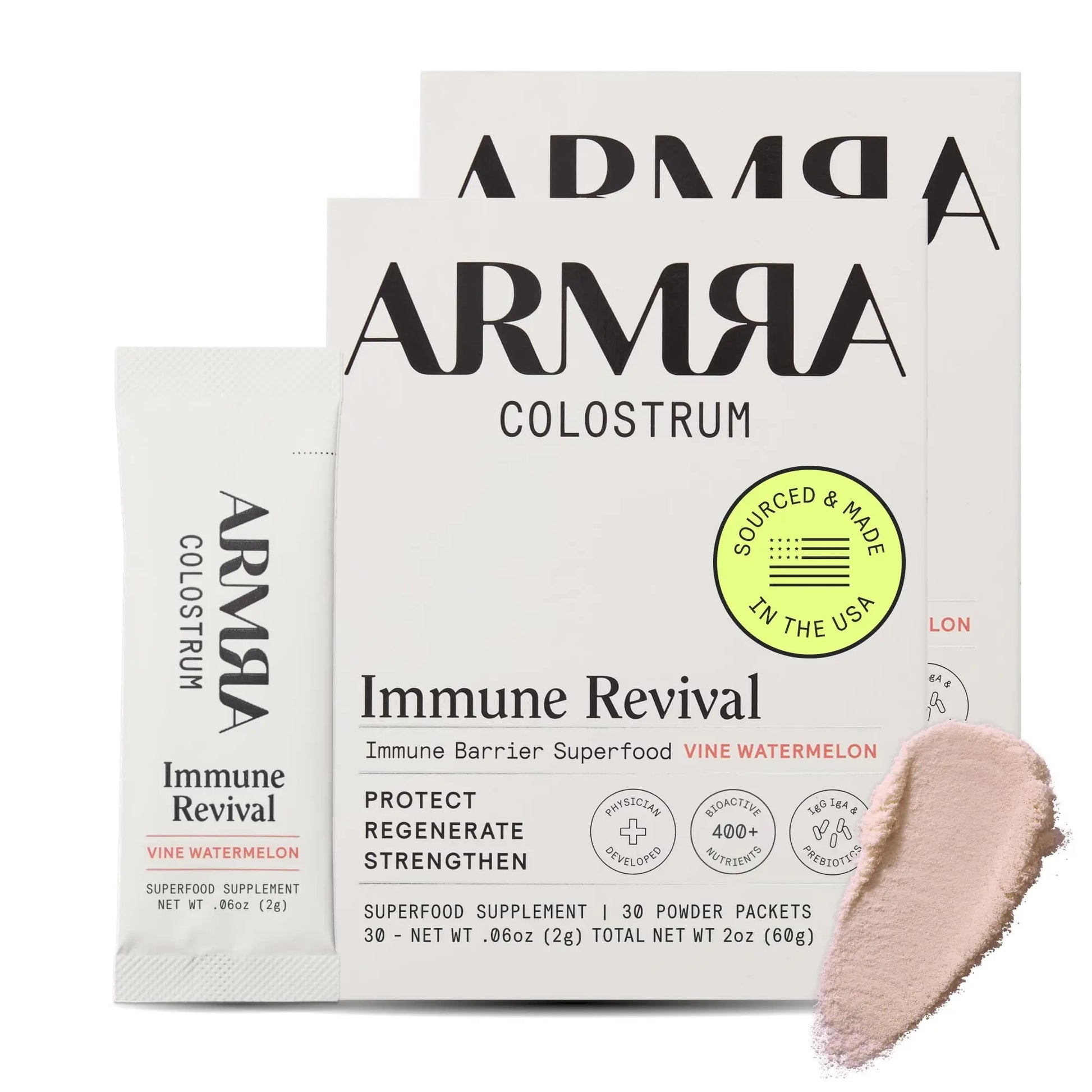 ARMRA Colostrum Powder | Vine Watermelon | Gut Health & Bloating | Skin & Hair | Immunity | Keto, Gluten & Fat-Free | 60 Servings ARMRA Au supplements