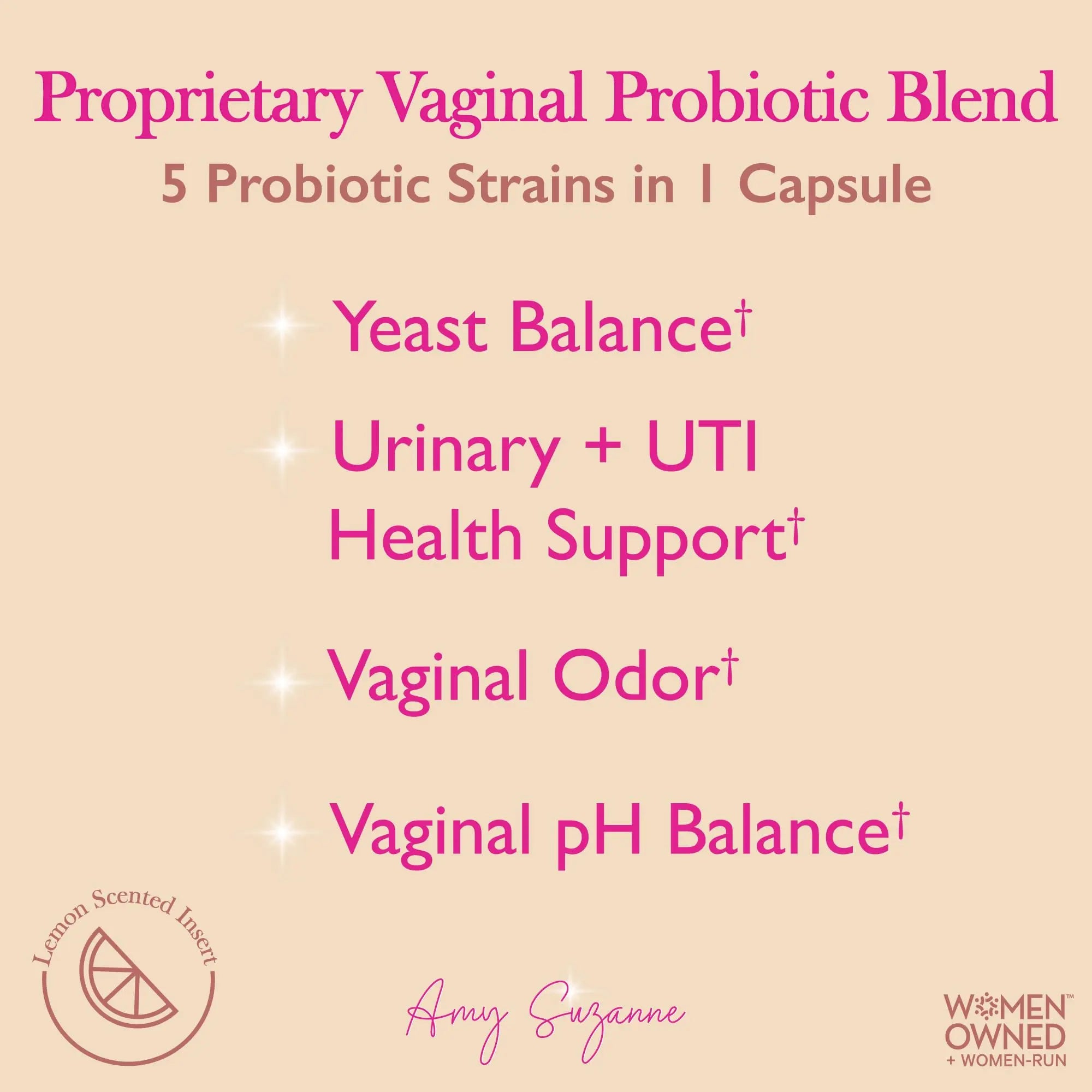 Amy Suzanne Vaginal Probiotics for Women - 10 Billion CFU Probiotic for pH Balance and Urinary Tract Health Amy Suzanne Au supplements