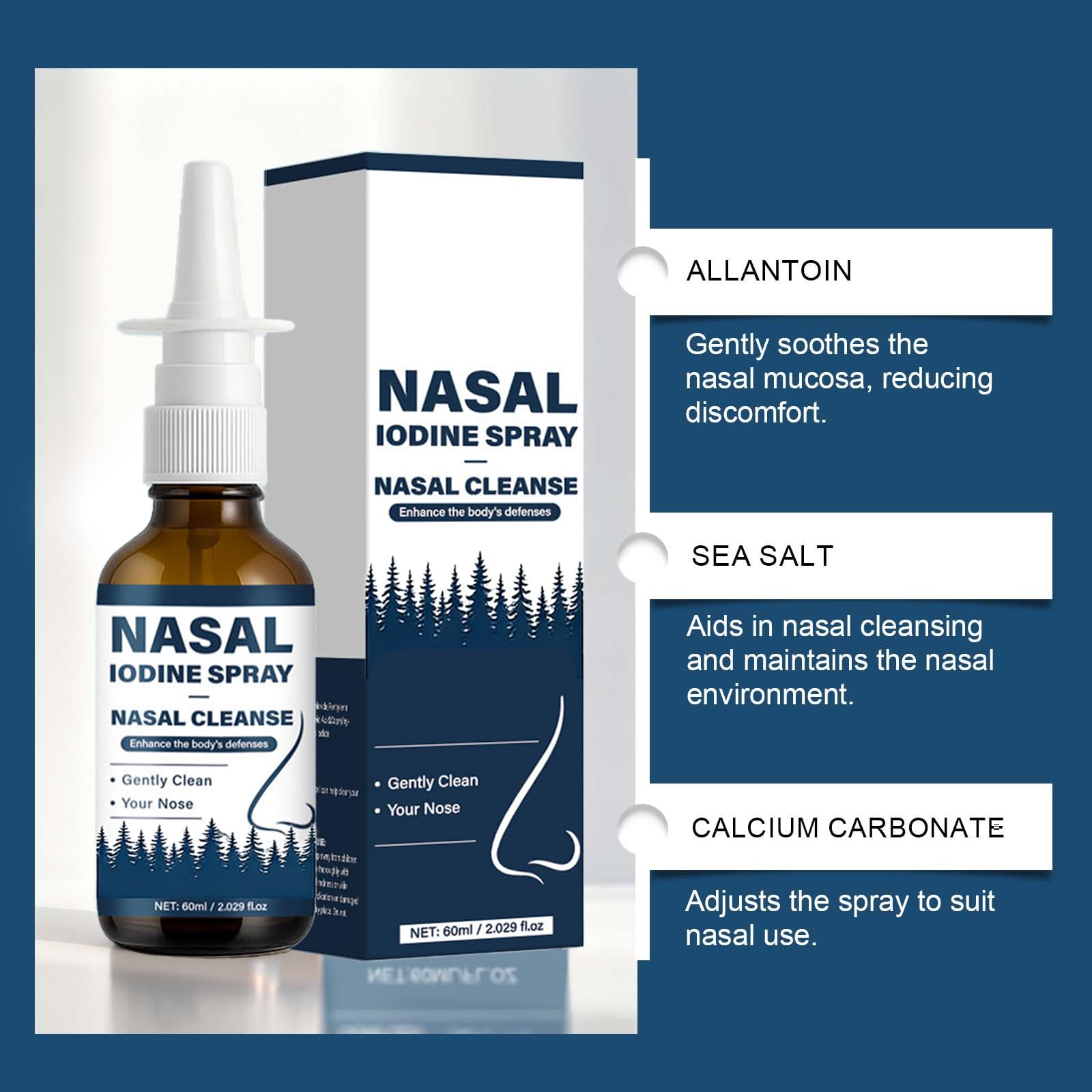 VIPUDA Nutramd Iodine Nasal Spray, Cleanses & Refreshes Your Nasal Passages, Iodine & Fulvic Acid Blend, 100% Natural Mineral Formula – 60 ml/2.029 fl.oz (1pc) VIPUDA Au supplements