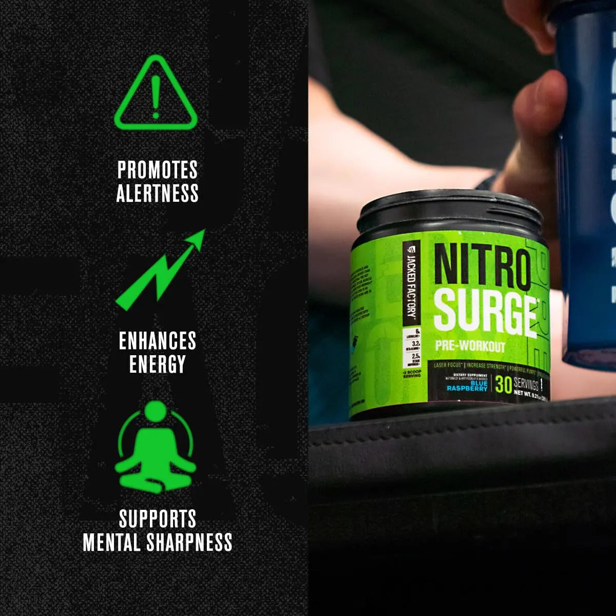 Jacked Factory Nitrosurge Pre-Workout & EAA Surge Essential Amino Acids Bundle Jacked Factory Au supplements