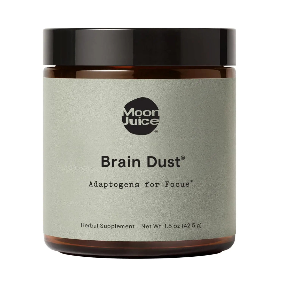 Moon Juice Brain Dust - Adaptogenic Mushroom Supplement for Memory & Focus - Lion’s Mane, Ginkgo Biloba & Ashwagandha - Caffeine-Free, Vegan Brain Supplement - 1.5 oz Moon Juice Au supplements