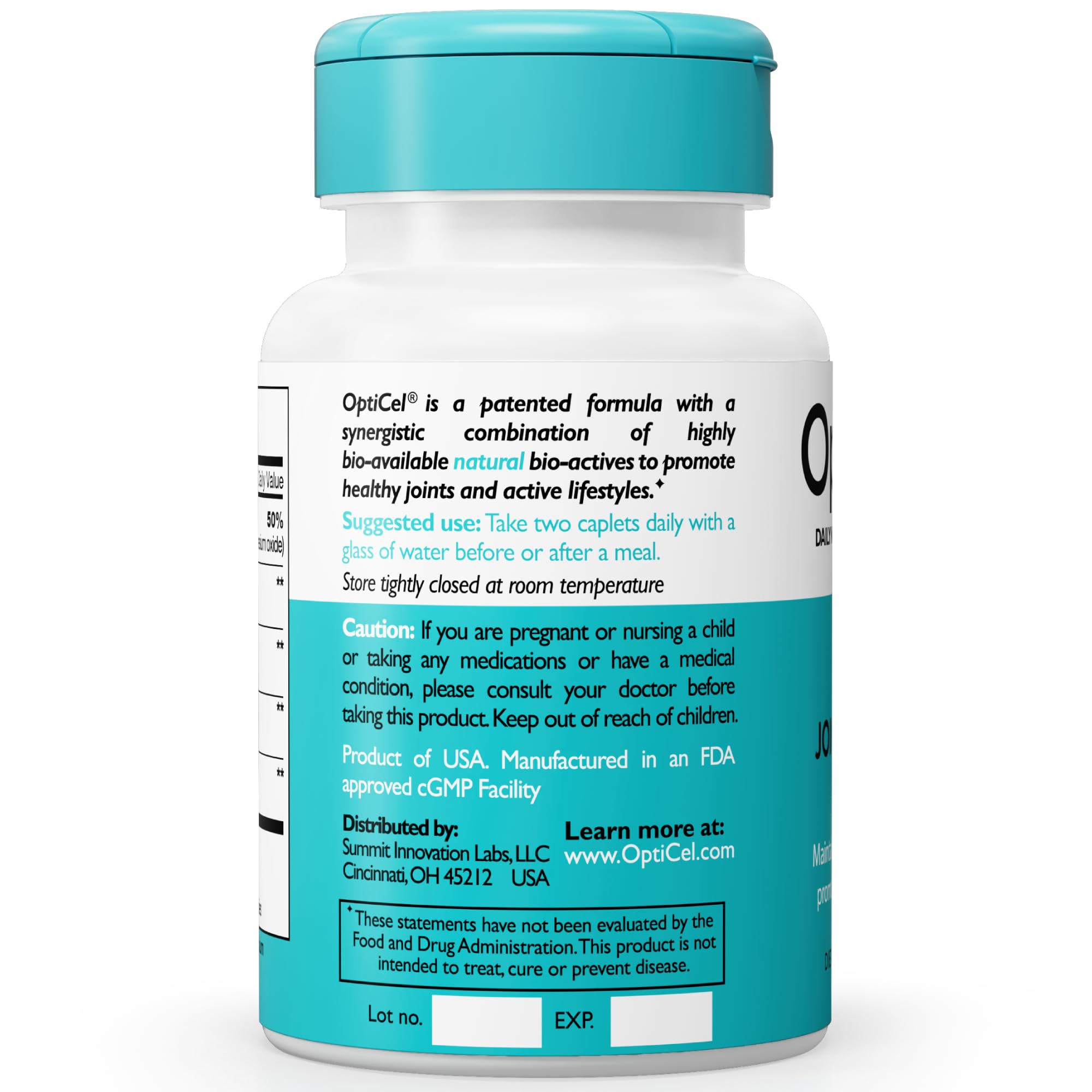 OptiCel Joint Health - Joint Support Supplement, Promotes Easy Movement, Joint Pain Supplement, Supports Muscle Health & Mobility, All Natural, Plant-Based & Non-GMO, 60 Capsules OptiCel Au supplements