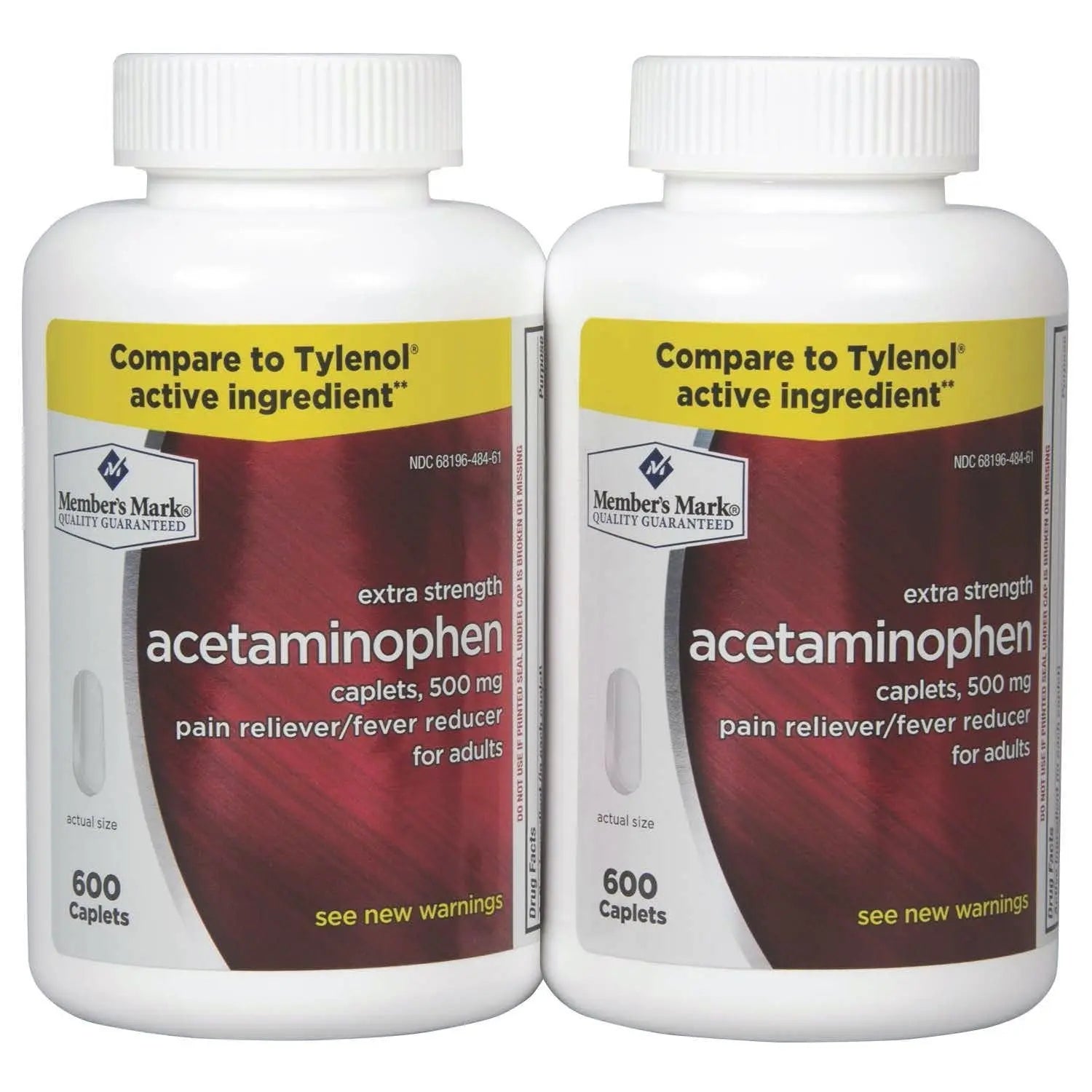 Members Mark Acetaminophen, 1200 Caplets, Pain Reliever, 500 mg MEMBER´S MARK Au supplements
