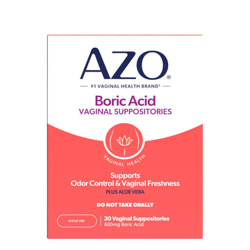 AZO® Boric Acid Vaginal Suppositories for Women, Helps Support Odor Control with Clinically Studied Boric Acid, Non-GMO, 30 Count AZO Au supplements