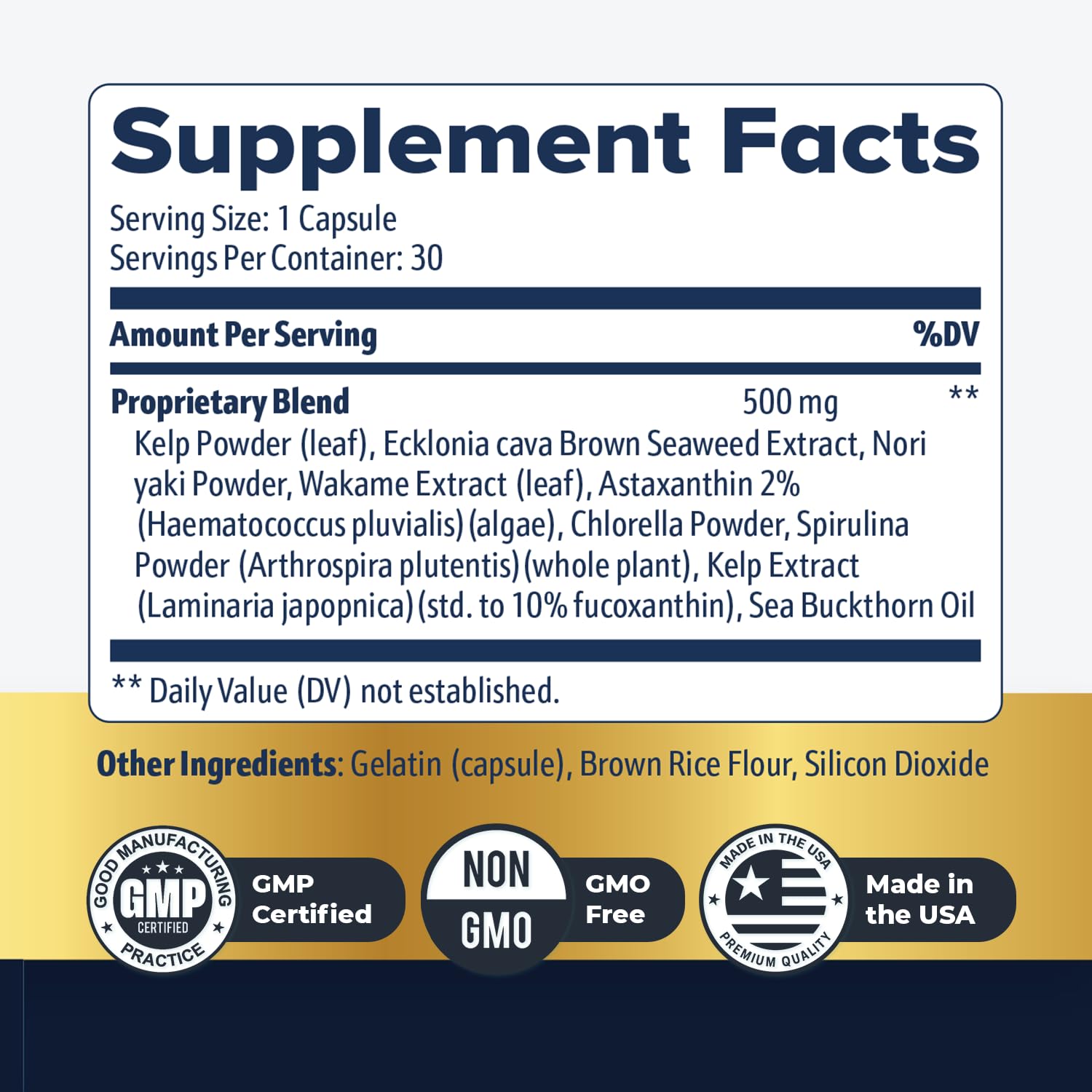 Nature’s NutriWave AquaPeace – Aqua Peace Caps Daily Marine-Based Supplement with Seaweed & Algae Extracts – Clean, Stimulant-Free Formula – Non-GMO, Made in USA - 30 Capsules, 1 Month Supply Nature’s NutriWave Au supplements