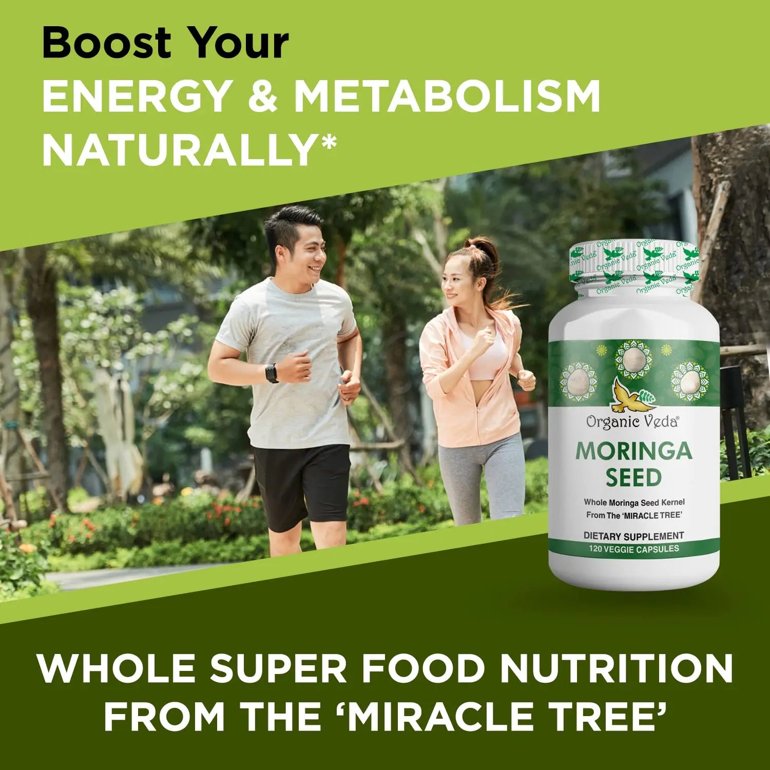 Organic Veda Moringa Seed Capsules - Pure Organic Moringa Capsules Seed Powder Organic Veda Au supplements
