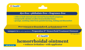 A+Health Hemorrhoid Treatment, Hemorrhoidal Ointment Relieves Symptoms of Burning, Itching, Discomfort, 2 Ounce Tube with Applicator, Reduces Irritation and Pain Relief A+Health Au supplements