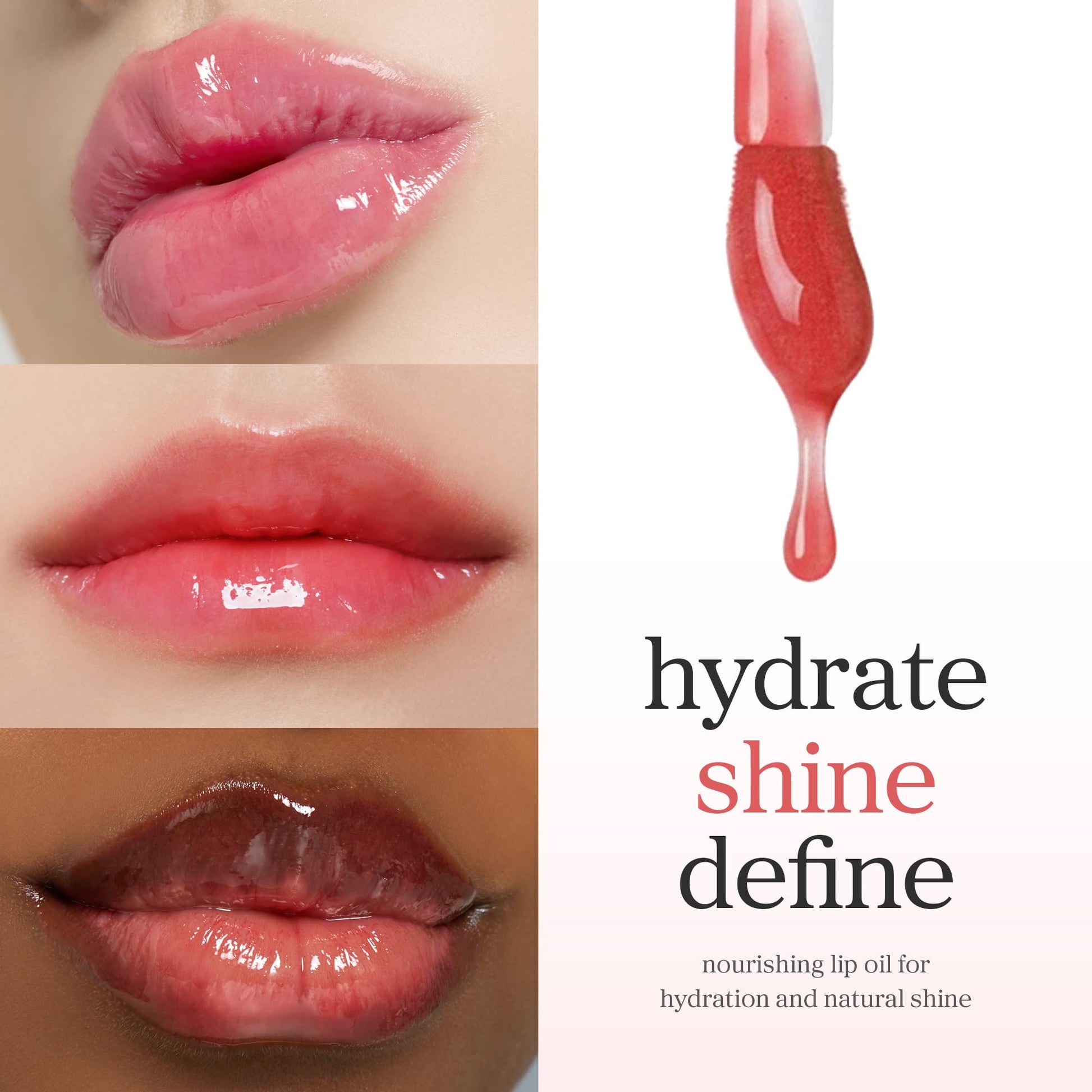 NOONI Korean Lip Oil - Appleberry | Long-Lasting, Moisturizing, Plumping, Revitalizing for Dry Lips, Waterproof, No Peel Off, Hydrating, Nourishing Crystal Clear, Stocking Stuffers, 0.12 FL Oz NOONI Au supplements