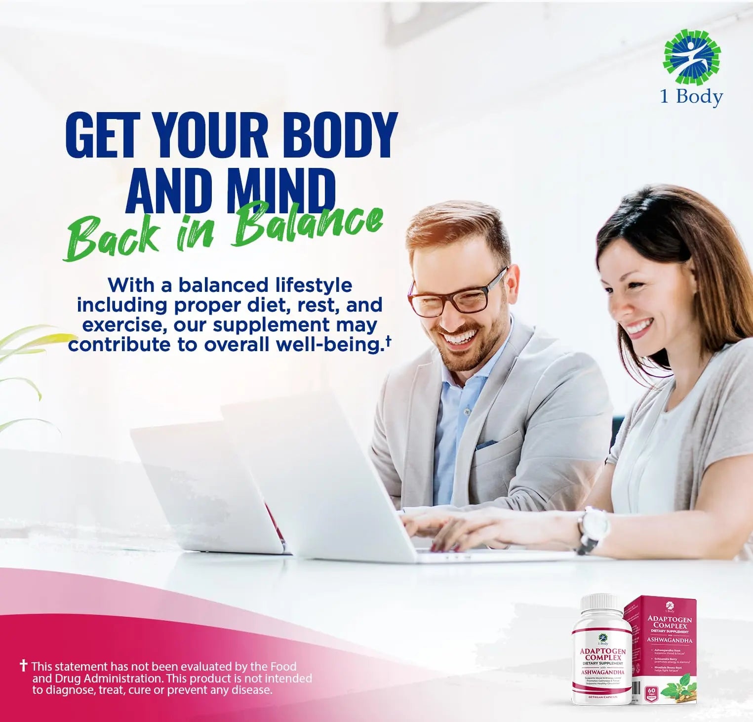 1 Body Adaptogen Complex with Ashwagandha 1 Body Au supplements